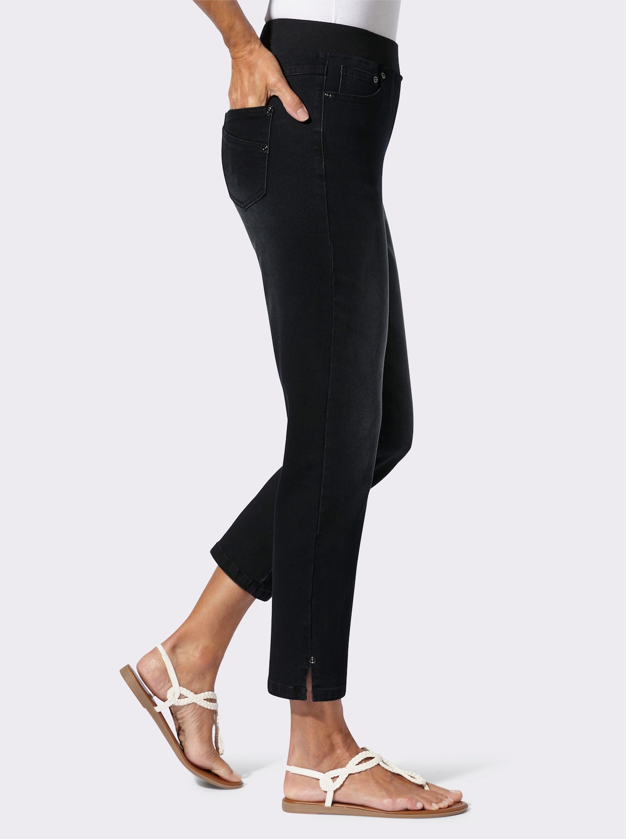 7/8-Jeans - black-denim