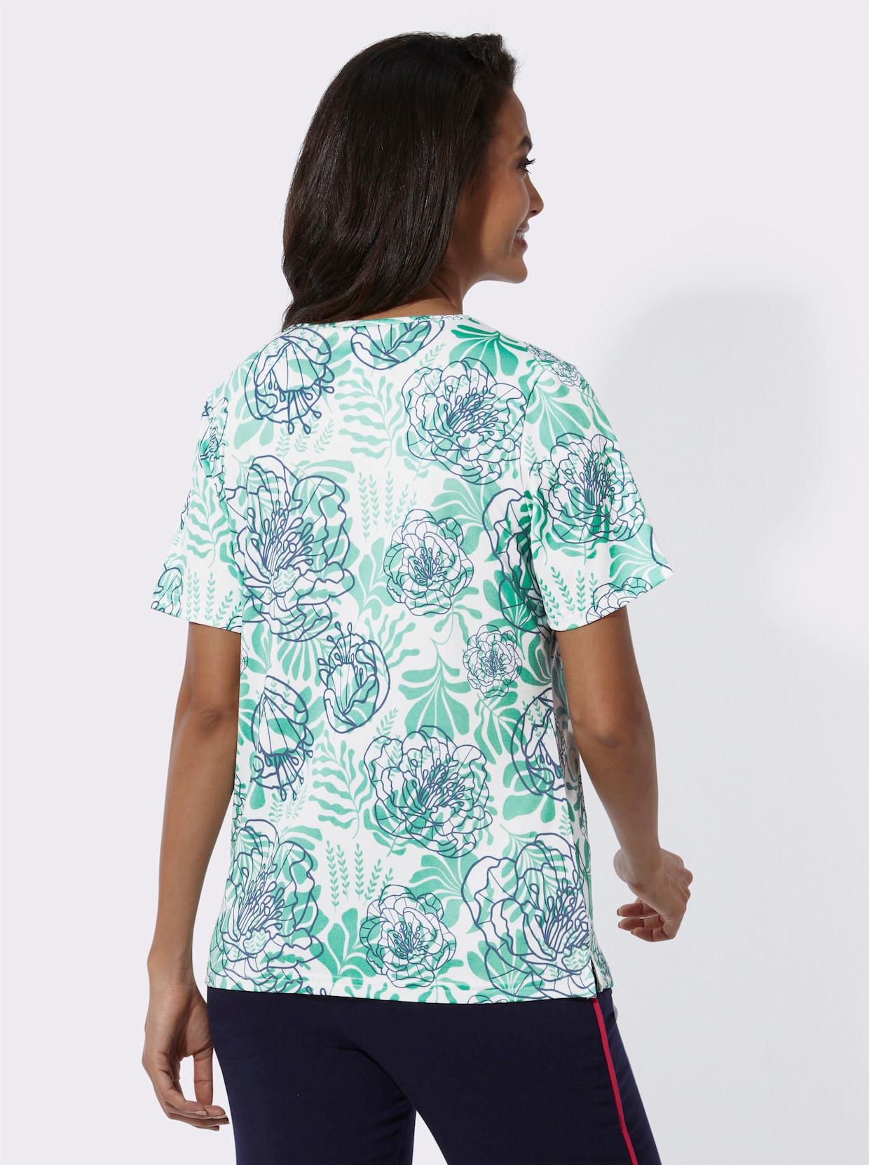 Catamaran Sports Vrijetijdsshirt - blauwgroen gedessineerd