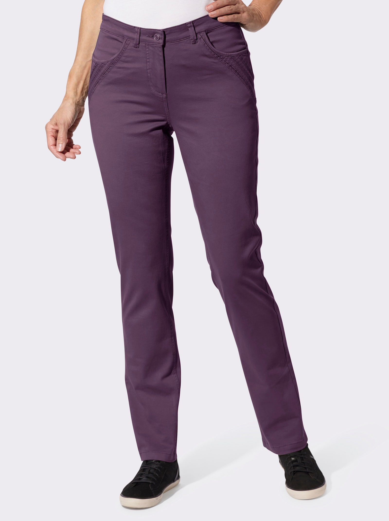 Jeans mit seitlichem Dehnbund - traube