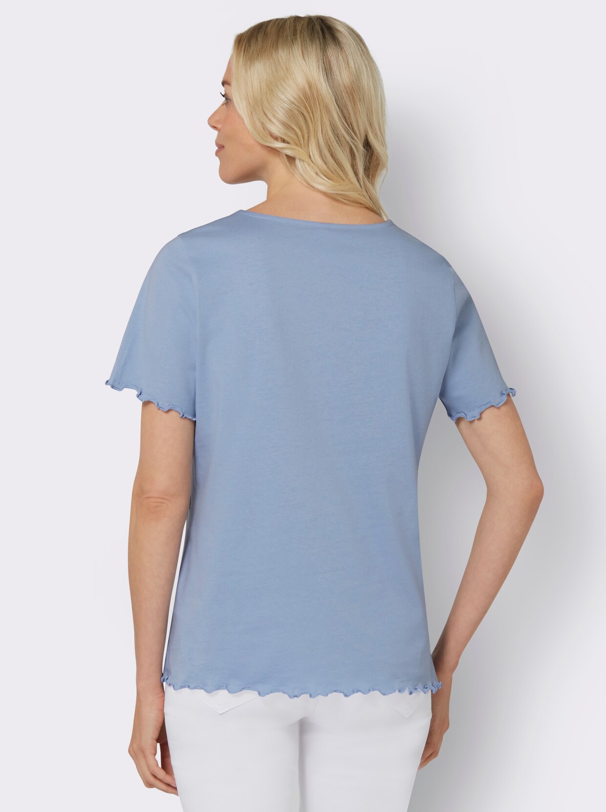 Shirt met korte mouwen - bleu geprint