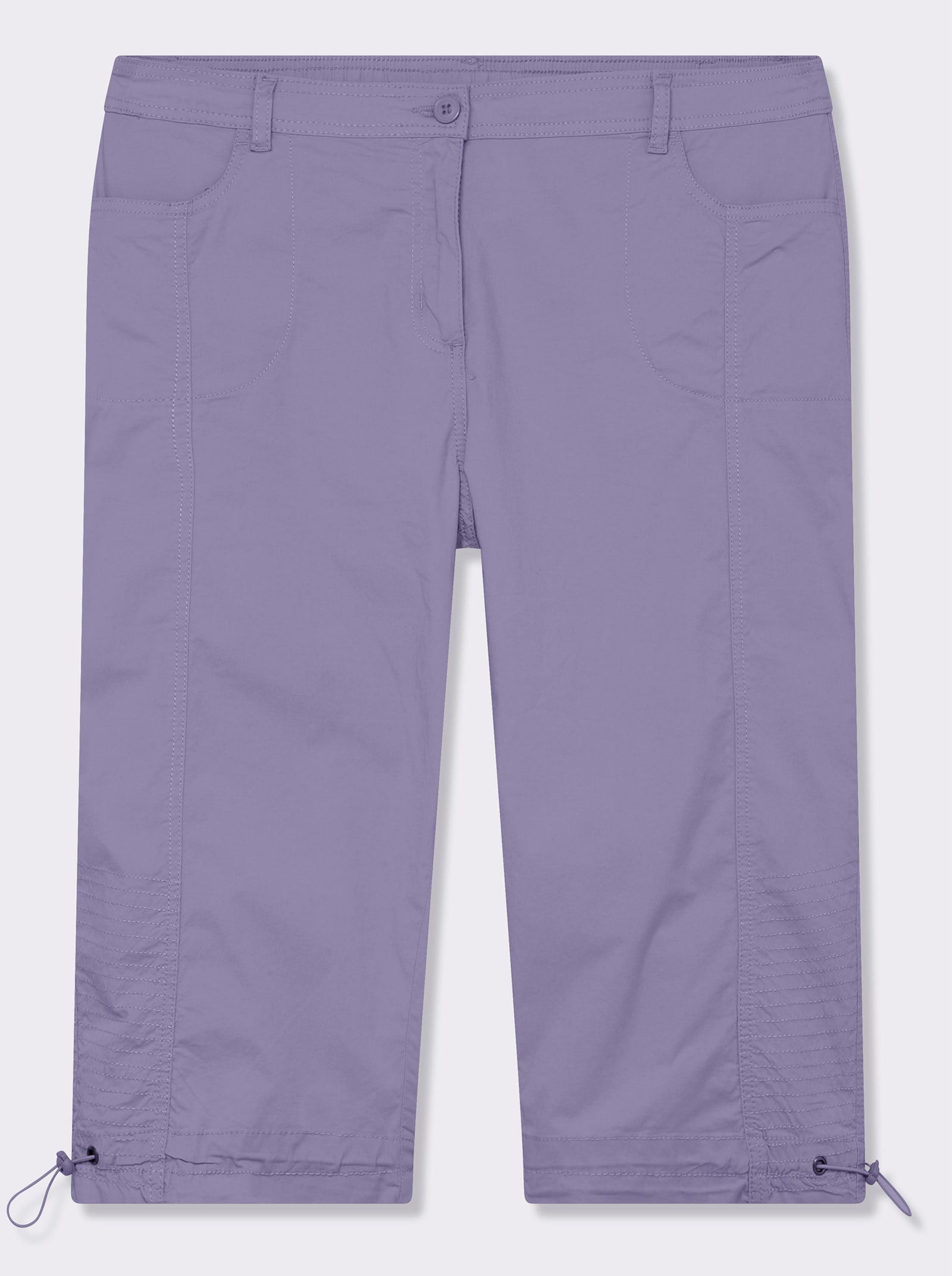 Caprihose mit Gummizug am Beinabschluss - flieder