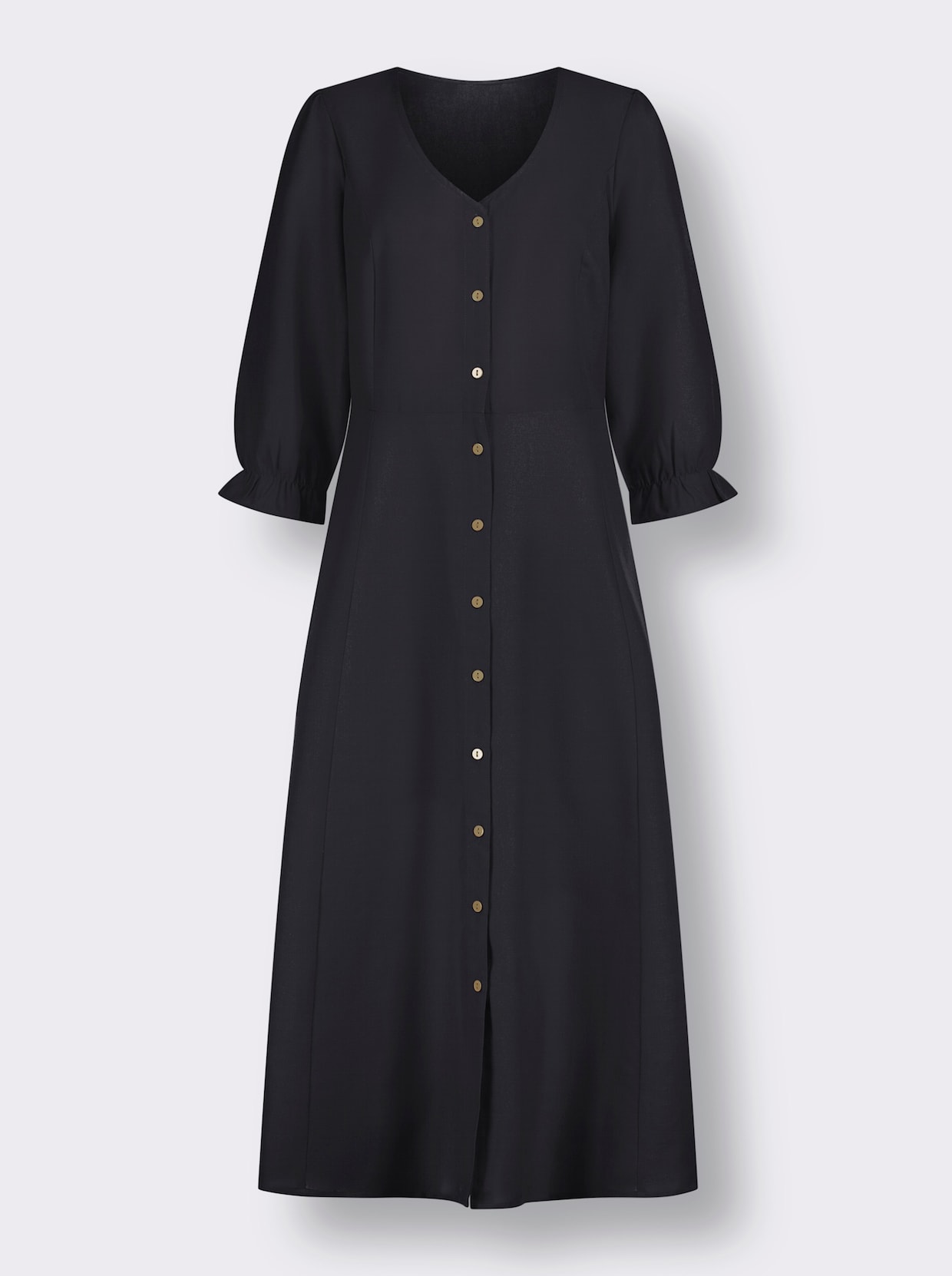 jurk in klederdrachtstijl - zwart