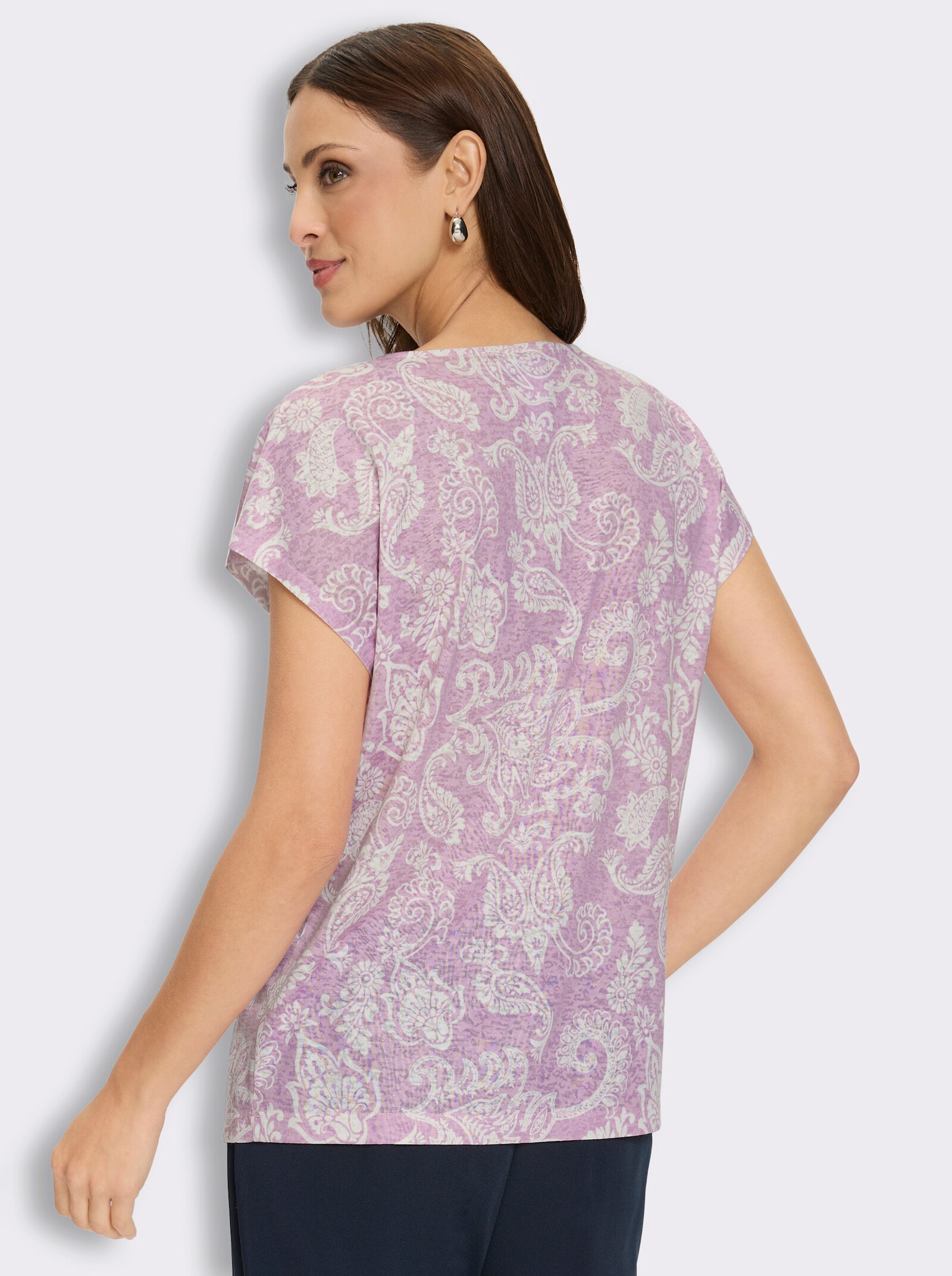 Rundhalsshirt in Ausbrenner-Qualität - rosé