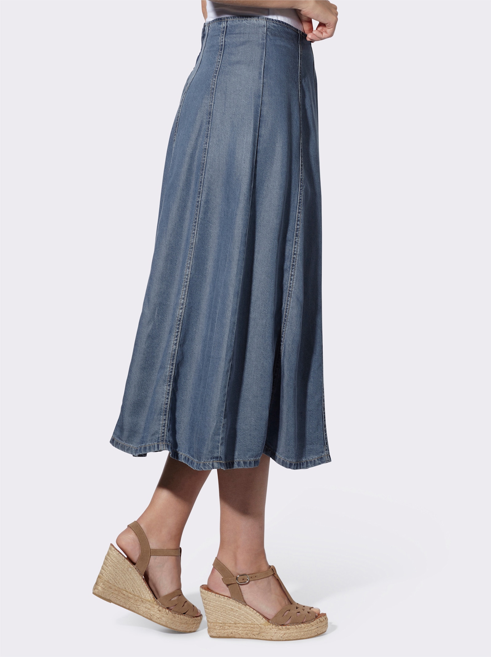 heine Bahnenrock in Jeans-Optik - blue-bleached