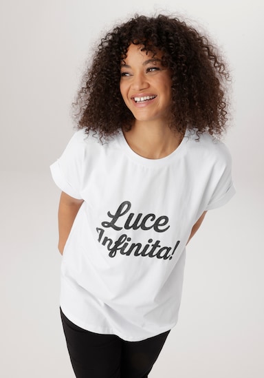 Aniston PLUS T-Shirt - weiß-schwarz