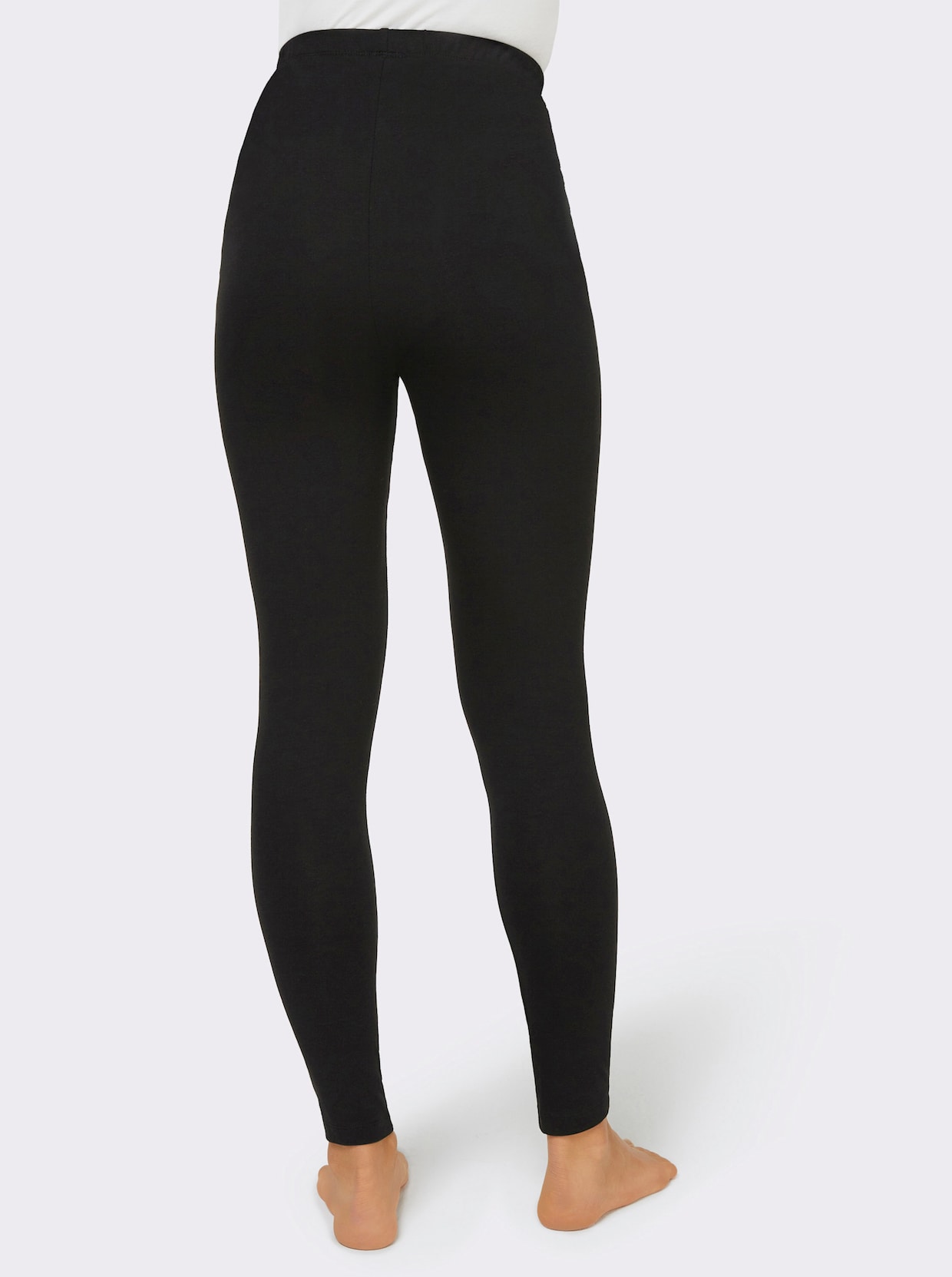 feel good Leggings - schwarz + grau-meliert