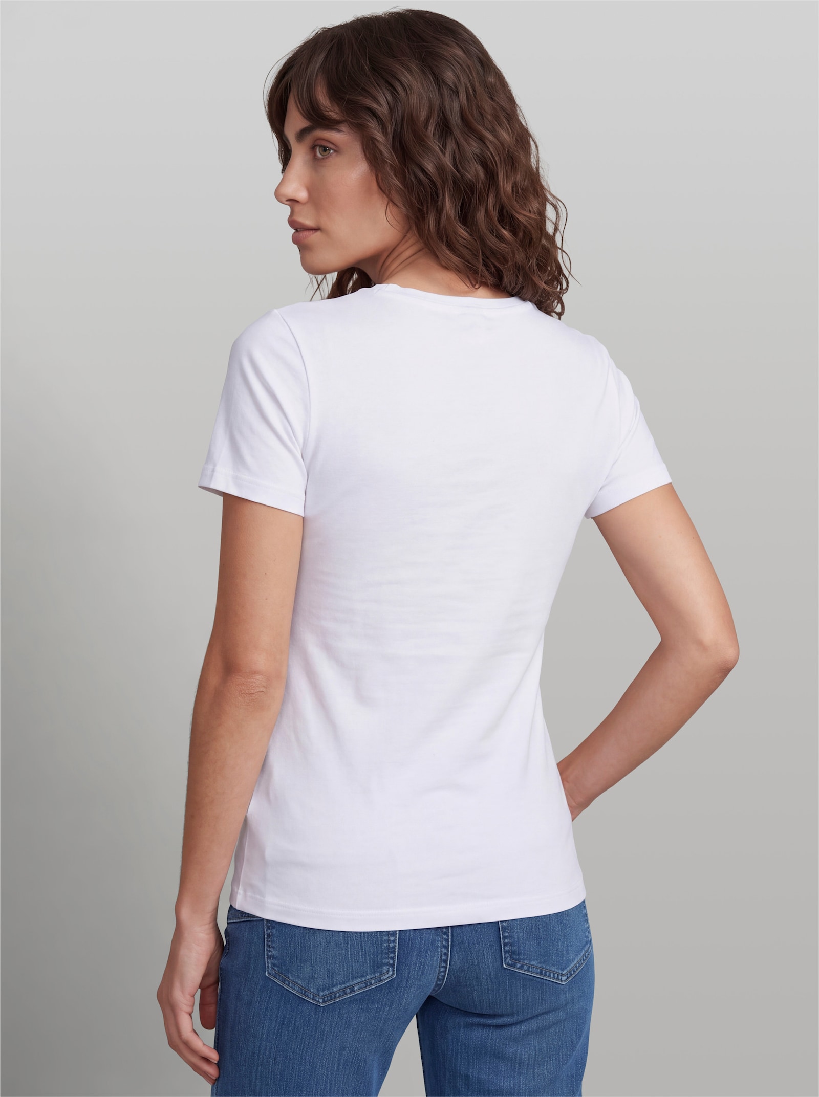 heine Shirt mit plakativem Print - weiß