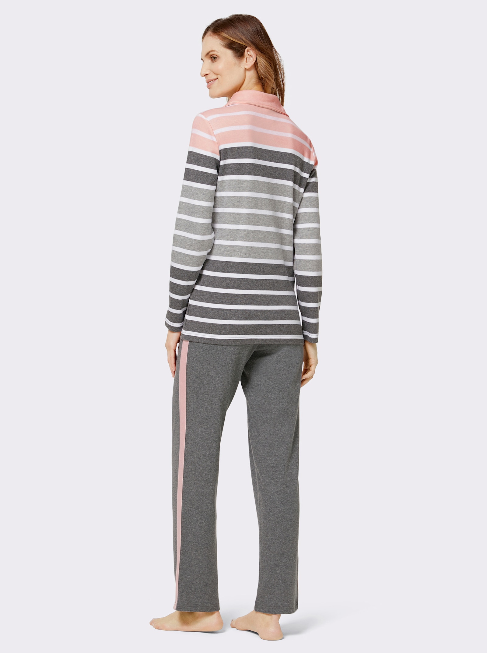 feel good Tenue détente en interlock - gris-rose