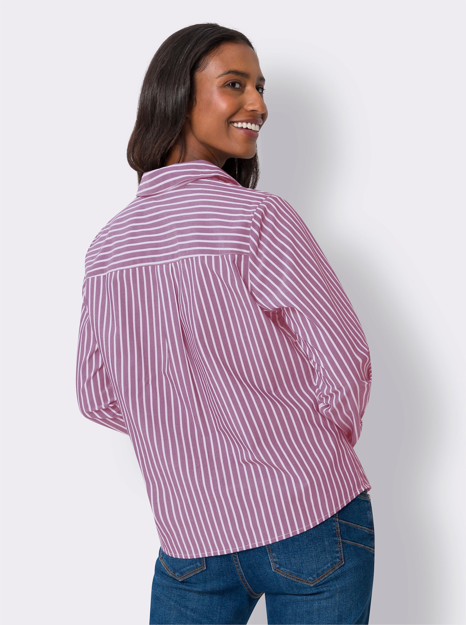 heine Hemdbluse mit Streifen - erika-weiß-gestreift