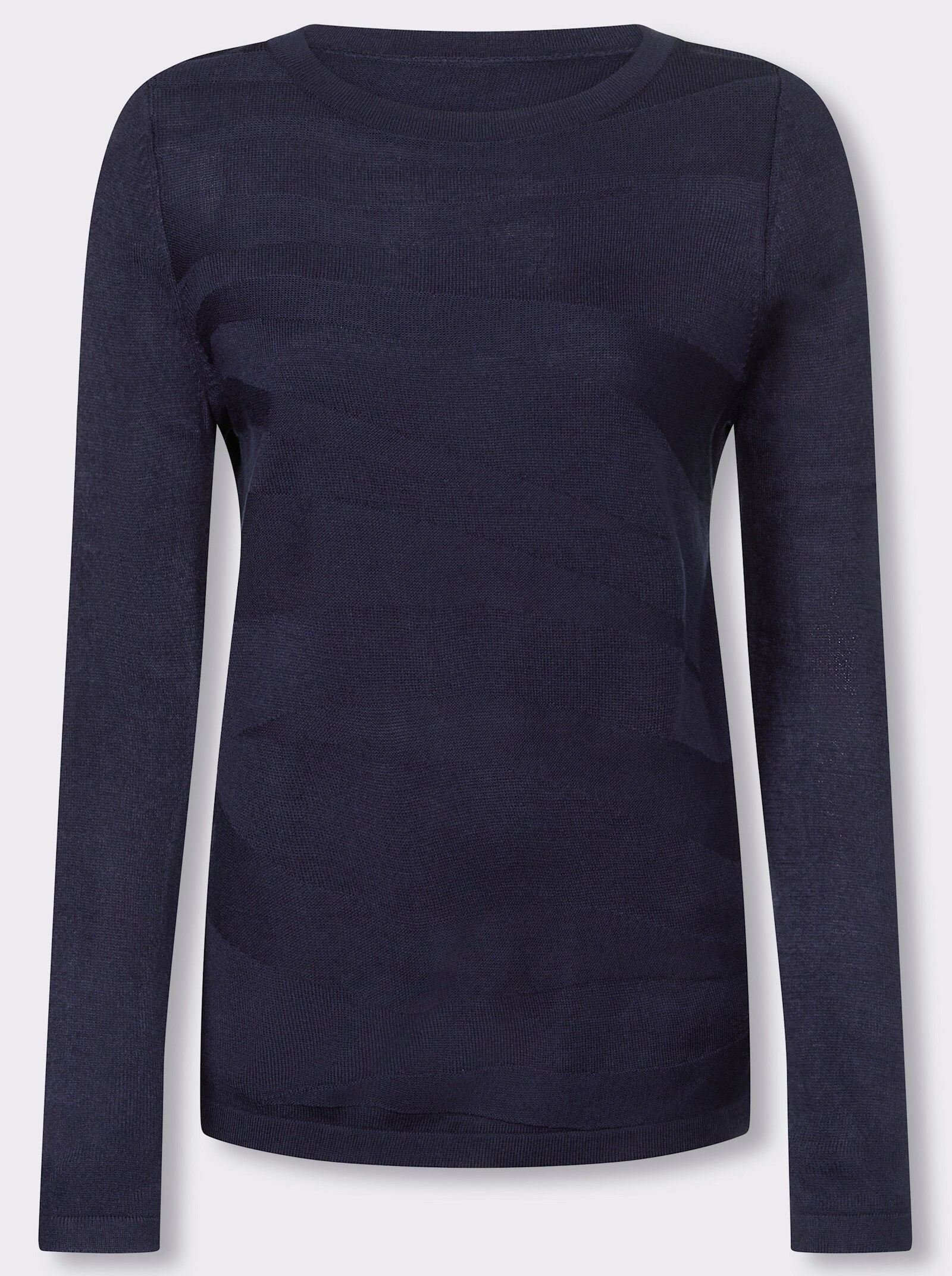 Pullover mit Strickmuster vorne - marine