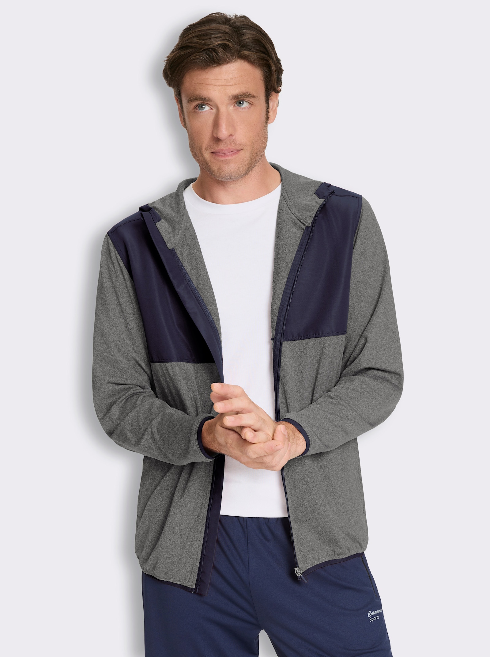 Catamaran Sports Sweatjacke mit Kapuze - marine-anthrazit