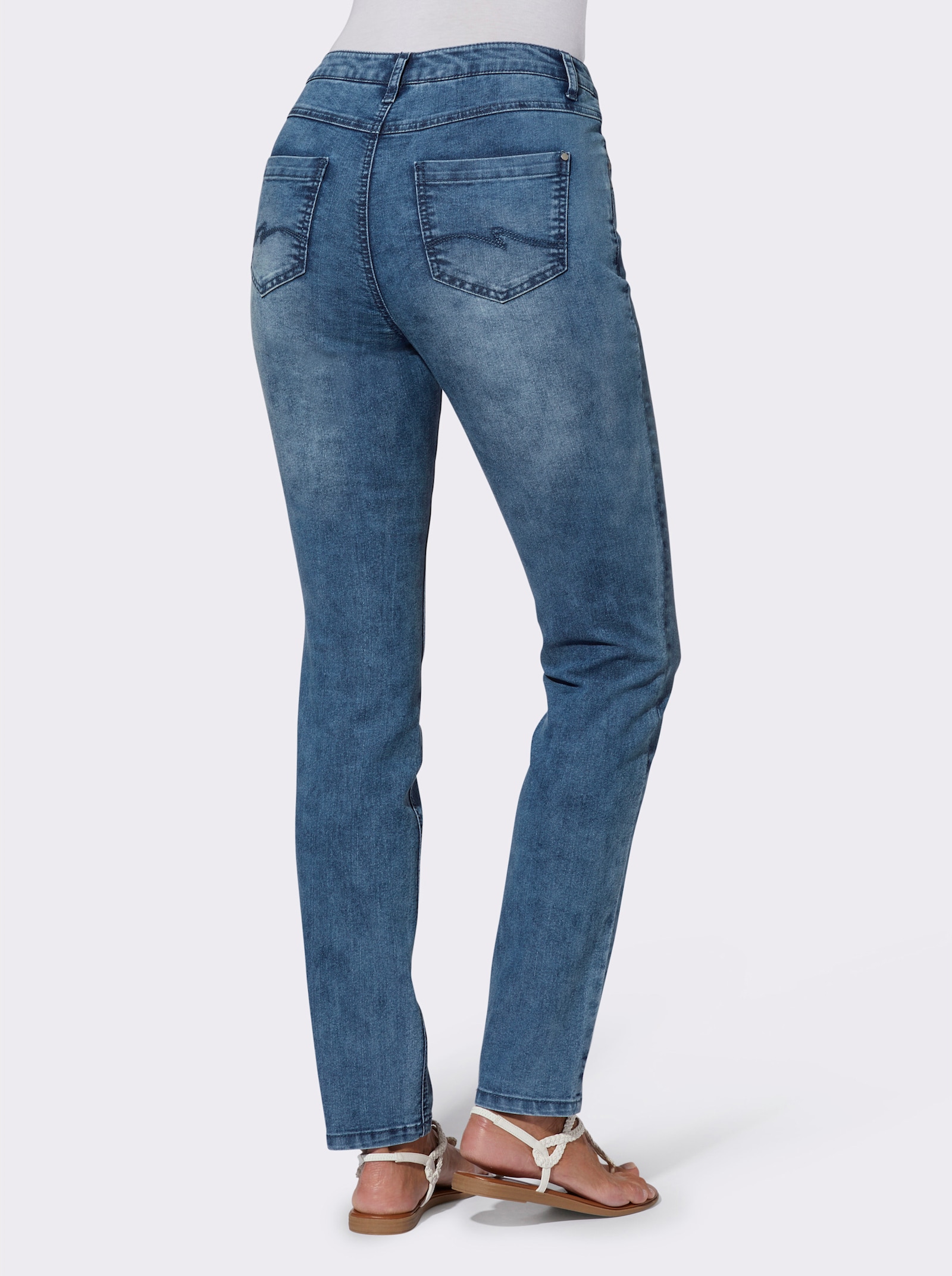 Jeans in Baumwoll-Stretch-Qualität - blue-stone-washed