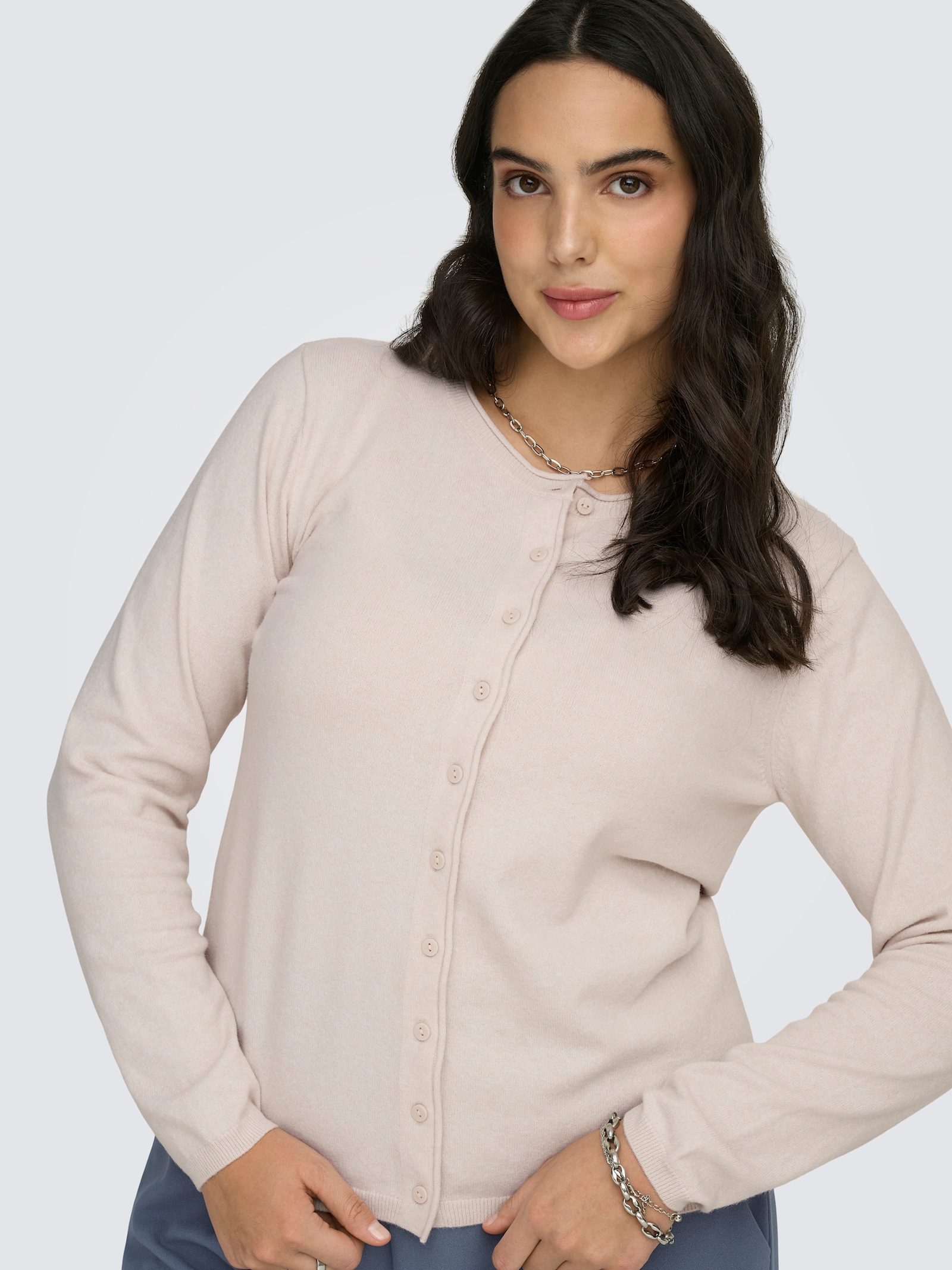 ONLY CARMAKOMA Strickjacke - moonbeam detail:melange