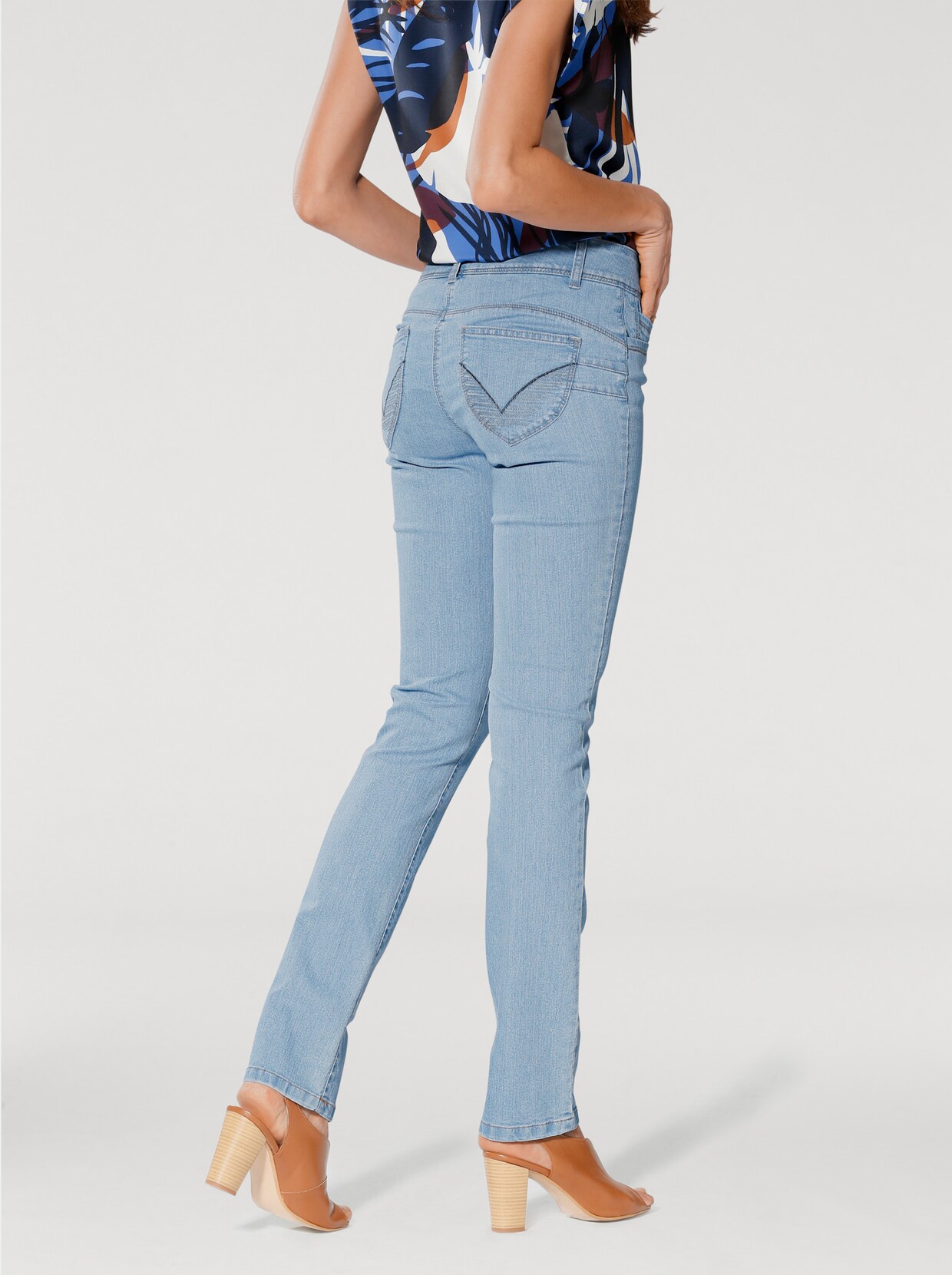 heine 'Buik weg'-jeans - bleached