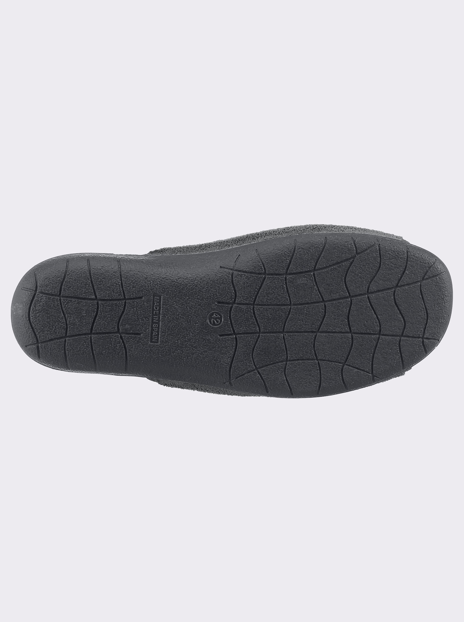 Pantoffel in Textil-Qualität - grau