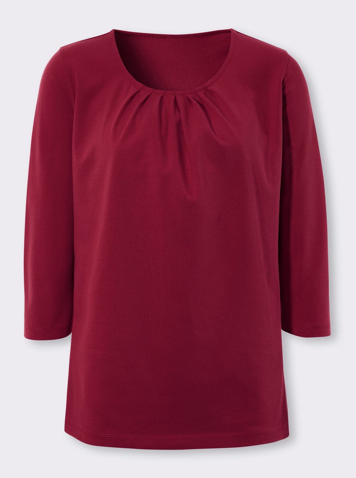 Shirt met 3/4-mouw - donkerrood