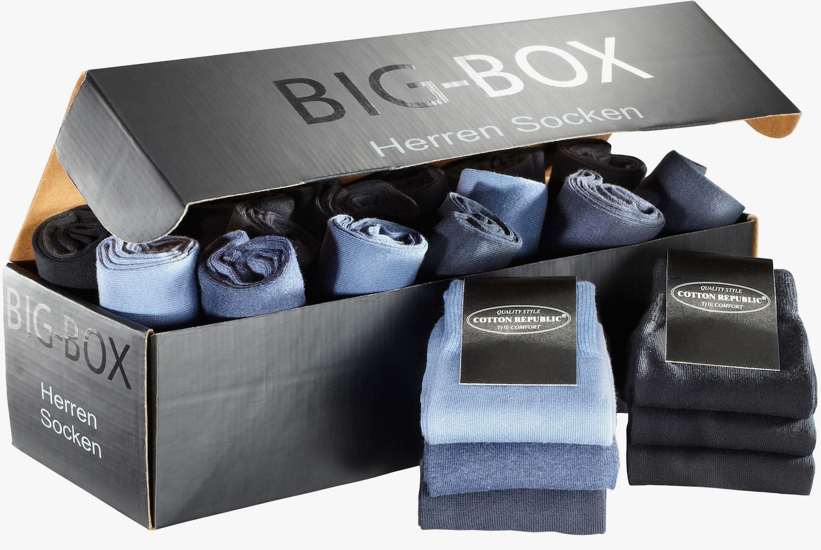 H.I.S Business sokken - 10x zwart, 10x blauw