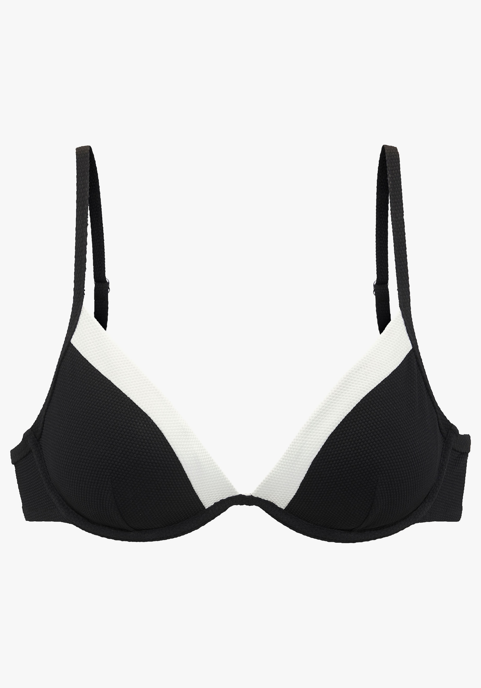 LASCANA Bügel-Bikini-Top - schwarz-creme