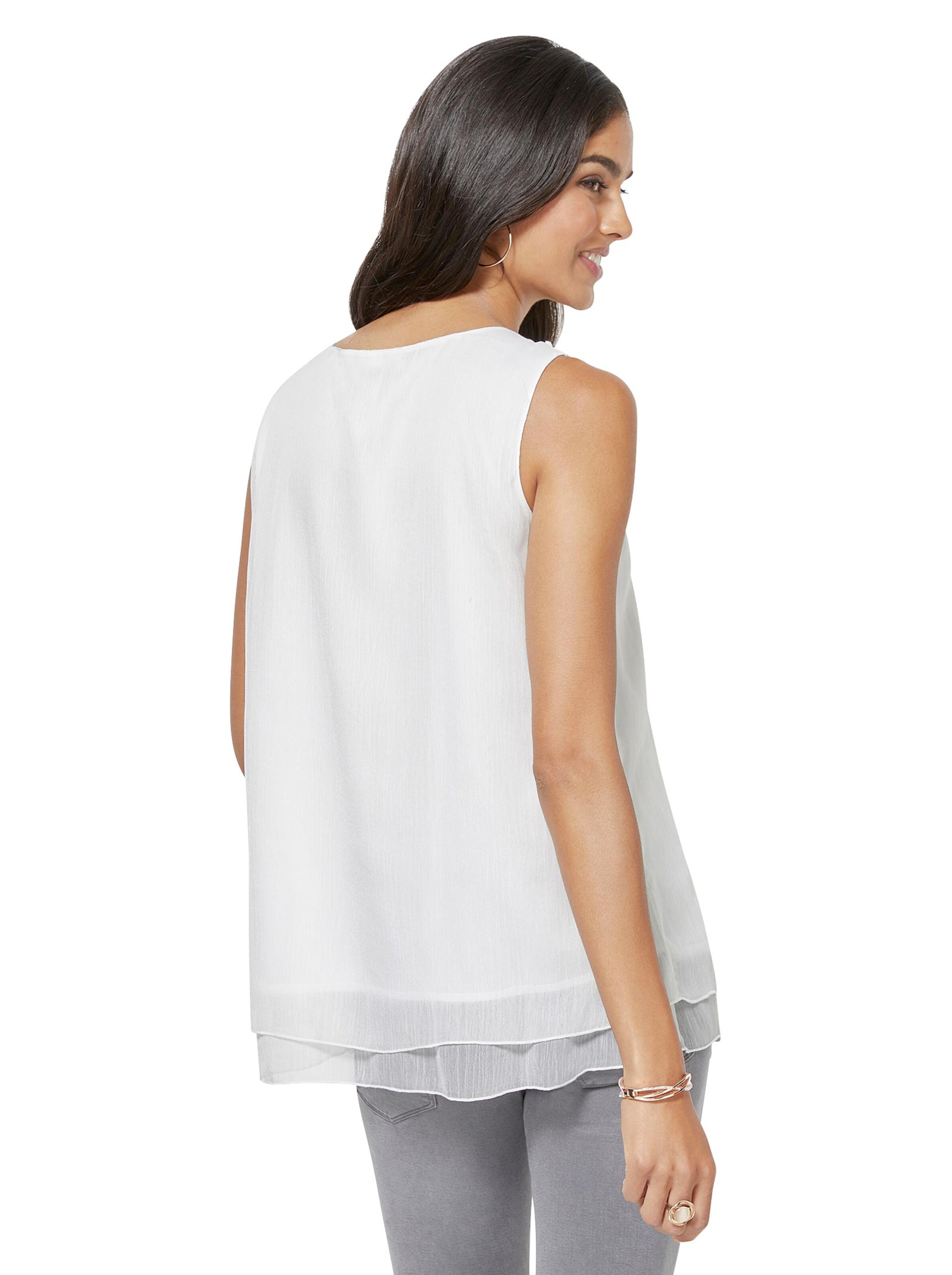 Blusentop - wollweiß