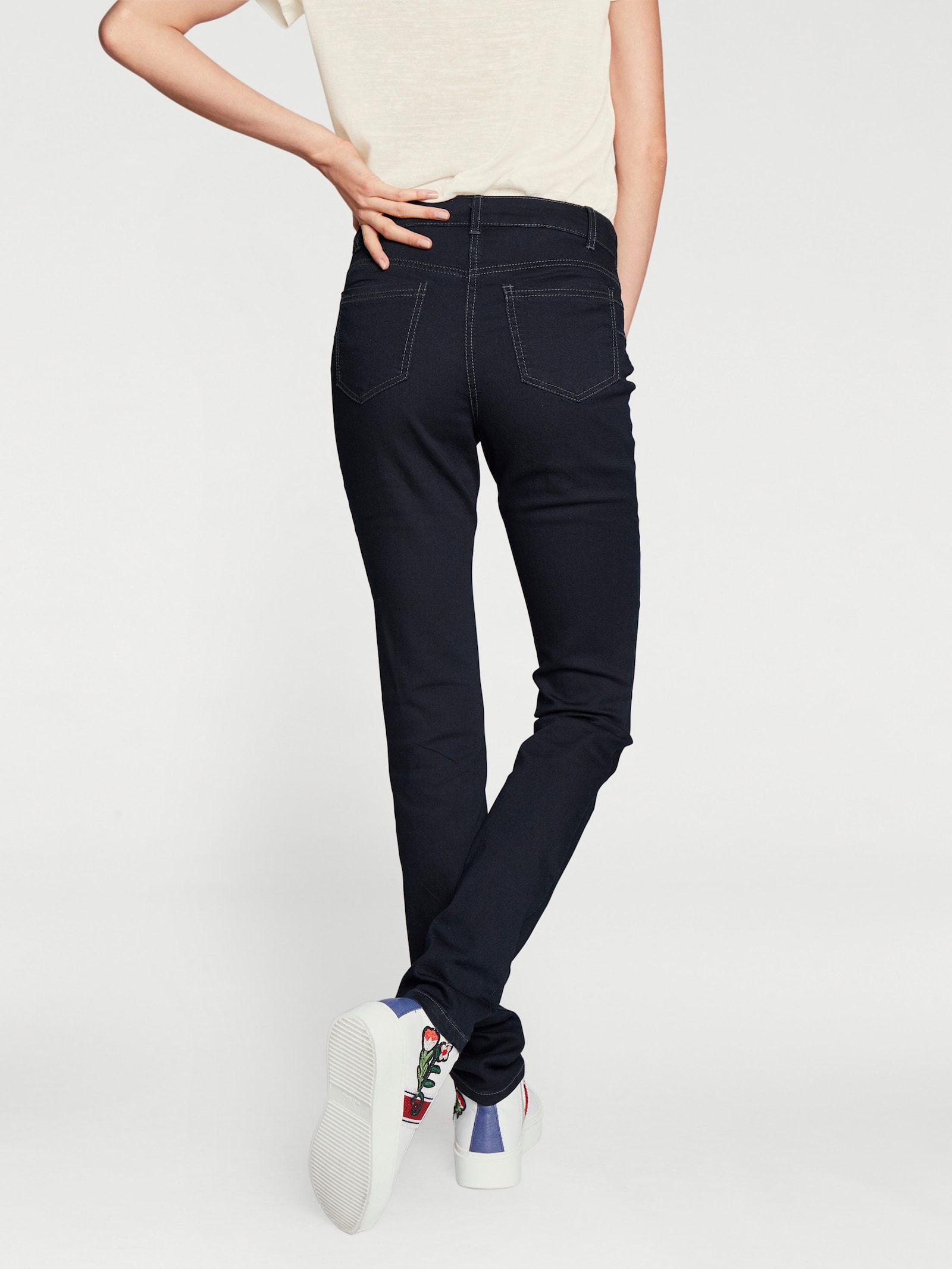 heine Jean skinny effet usé - denim foncé