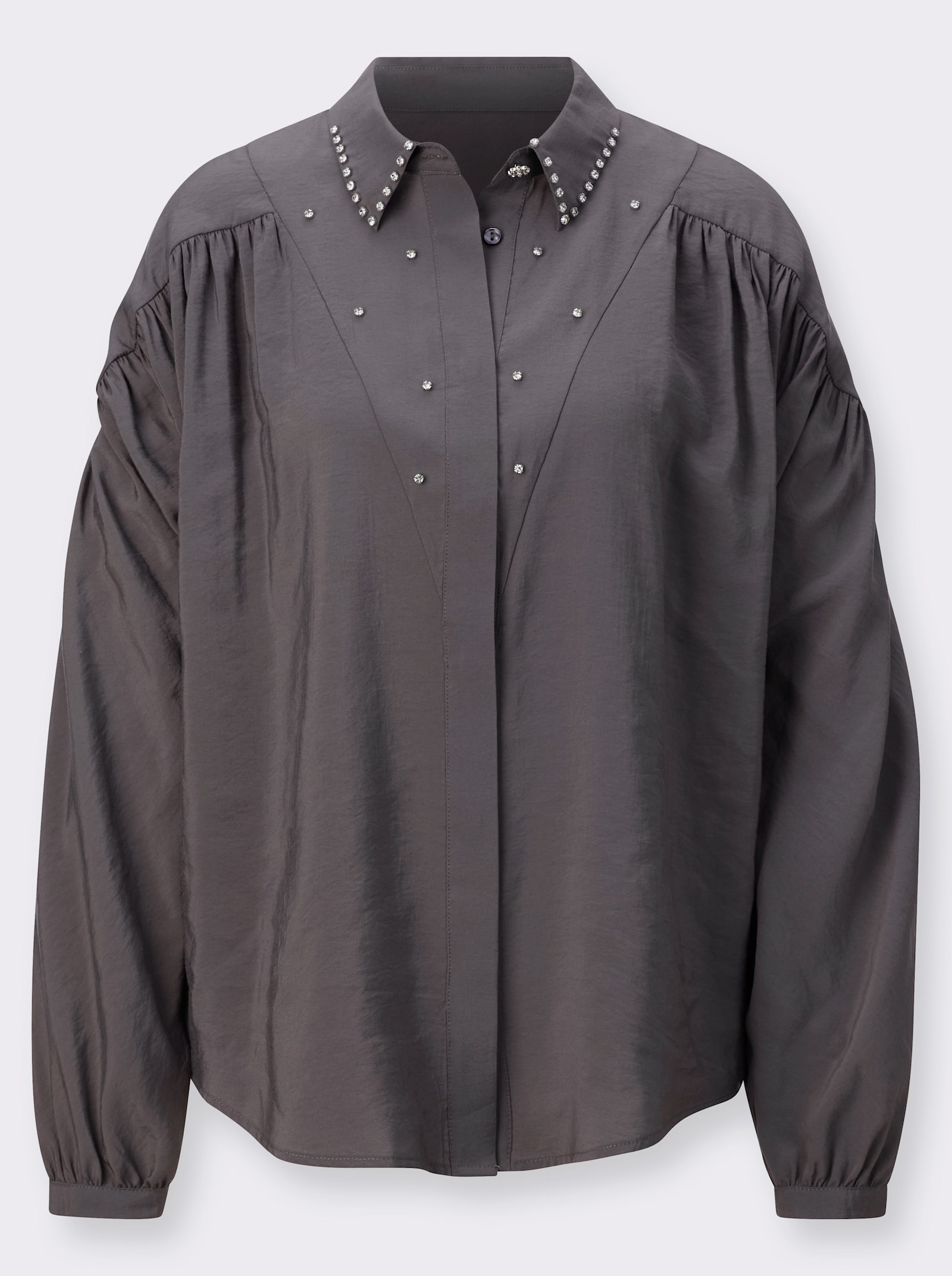 Overhemdblouse - antraciet