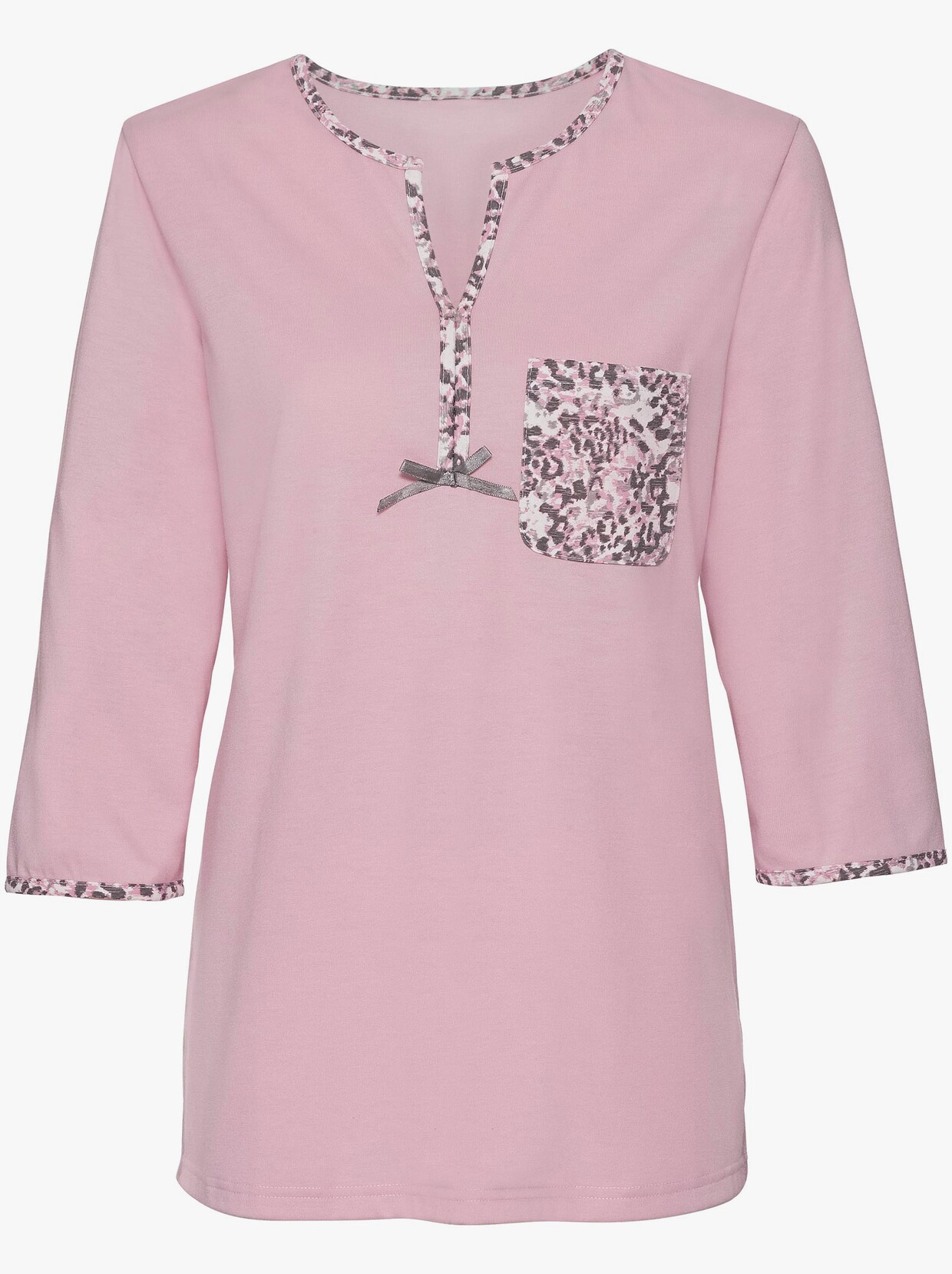wäschepur Schlafanzug - rosé-grau-bedruckt