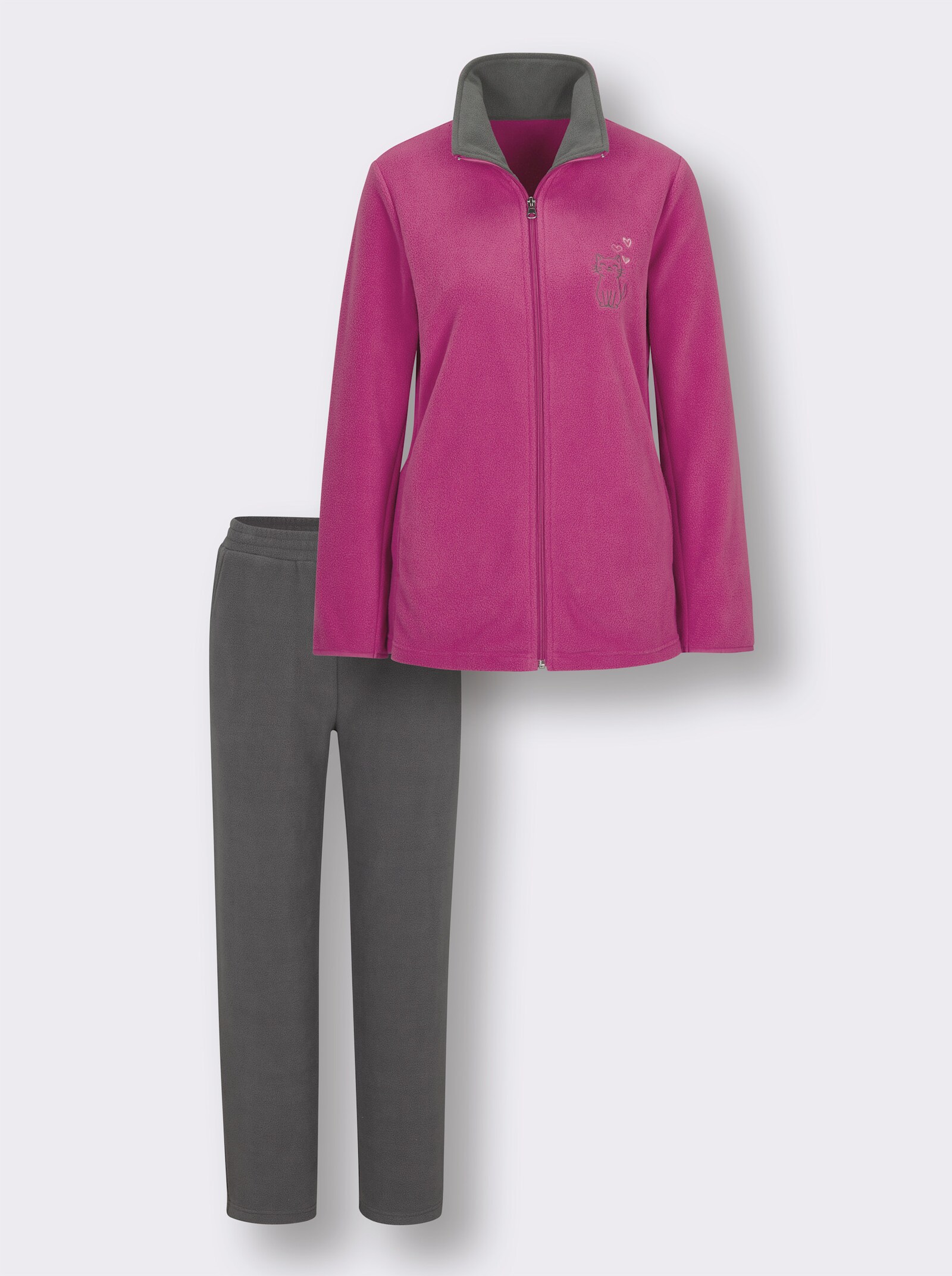feel good Hausanzug aus Fleece - erika-anthrazit