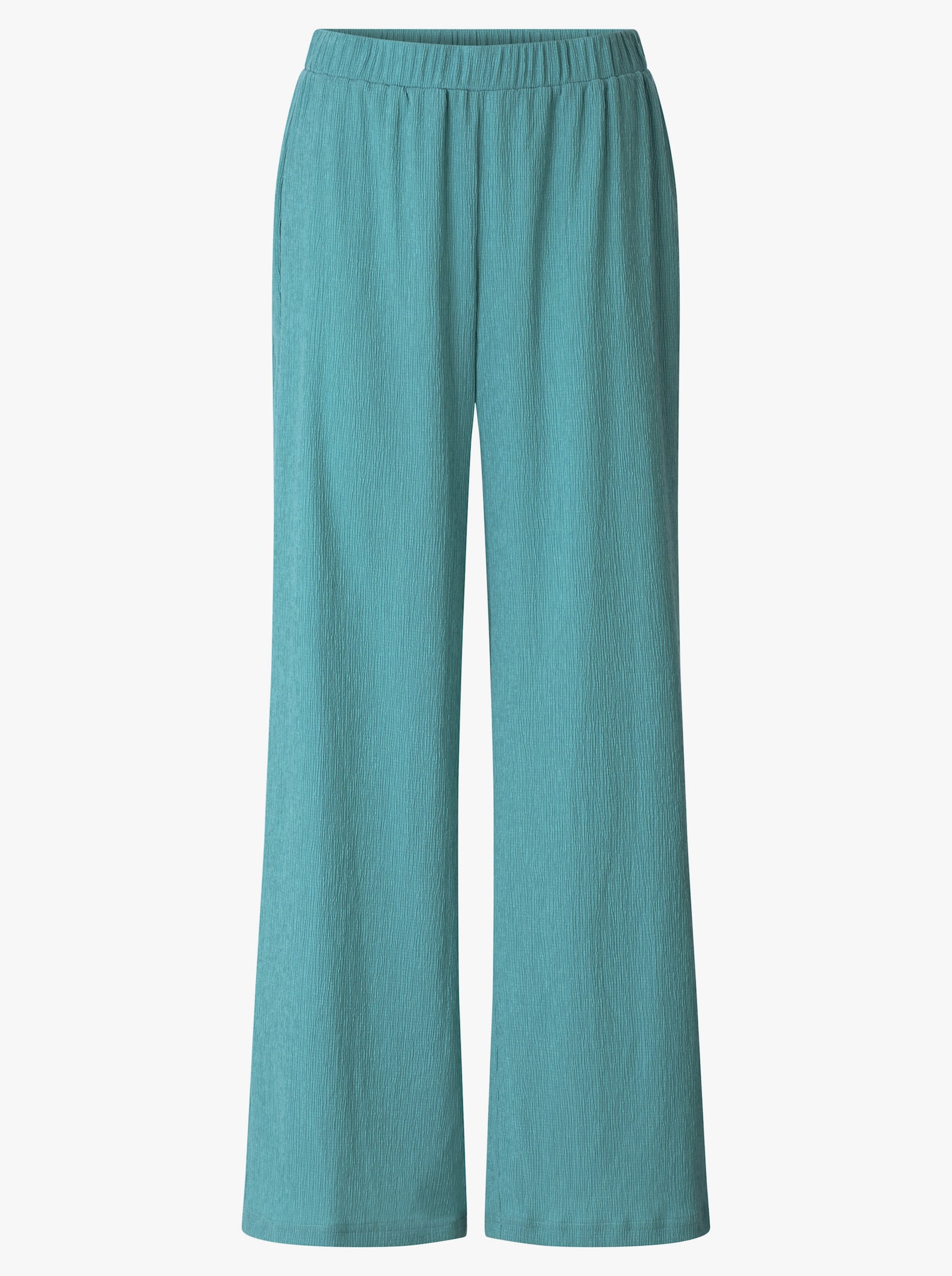 Comfortblouse van crinklemateriaal - oceaan