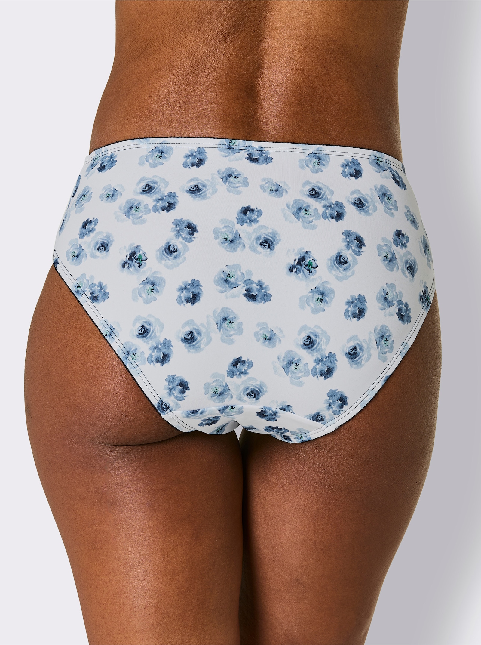 Jazzpants - weiß-marine-bedruckt + marine