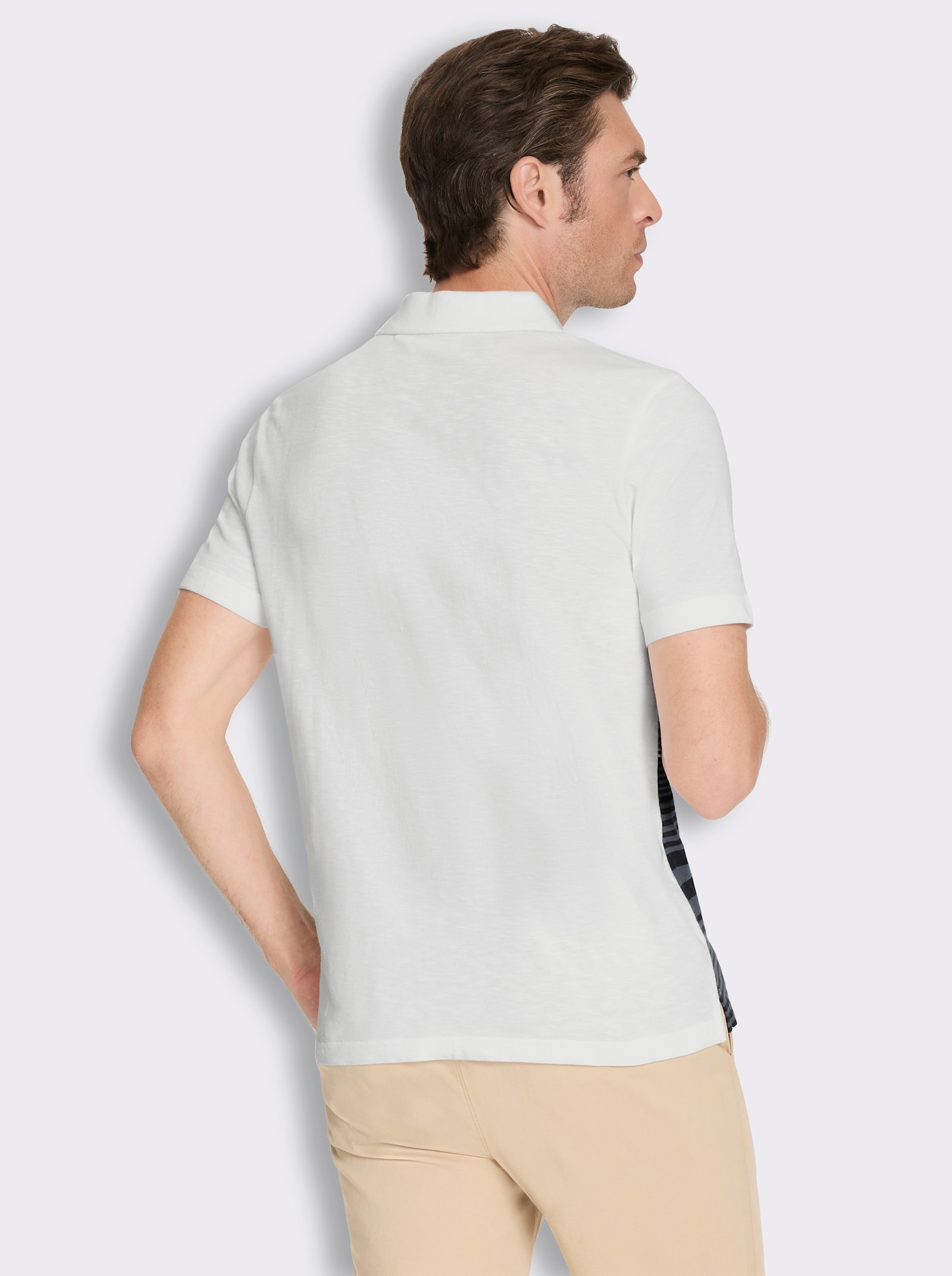 Poloshirt mit Streifen - dunkelblau-weiß-gestreift