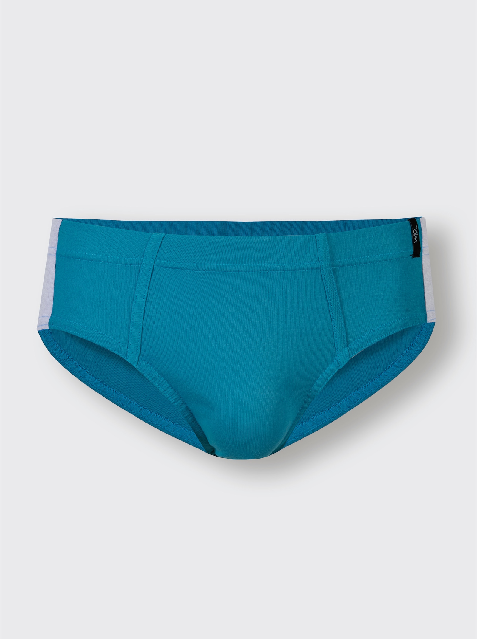 wäschepur men Slips - grau-meliert-aquapetrol