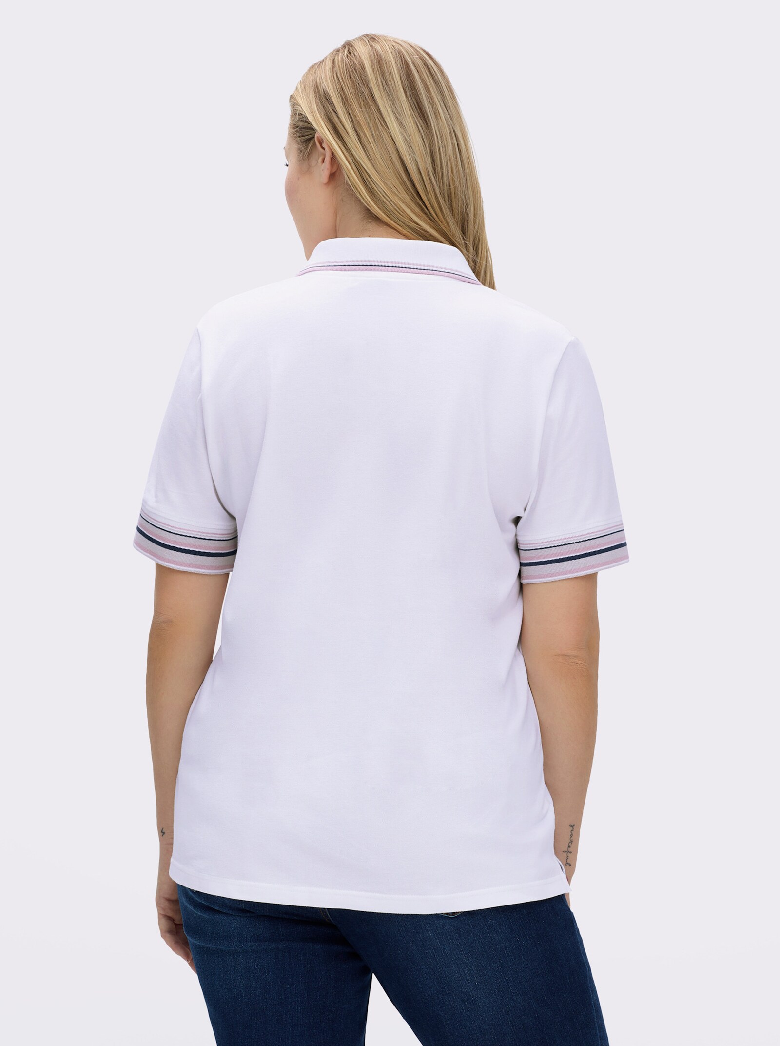Poloshirt in Pikee-Qualität - ecru