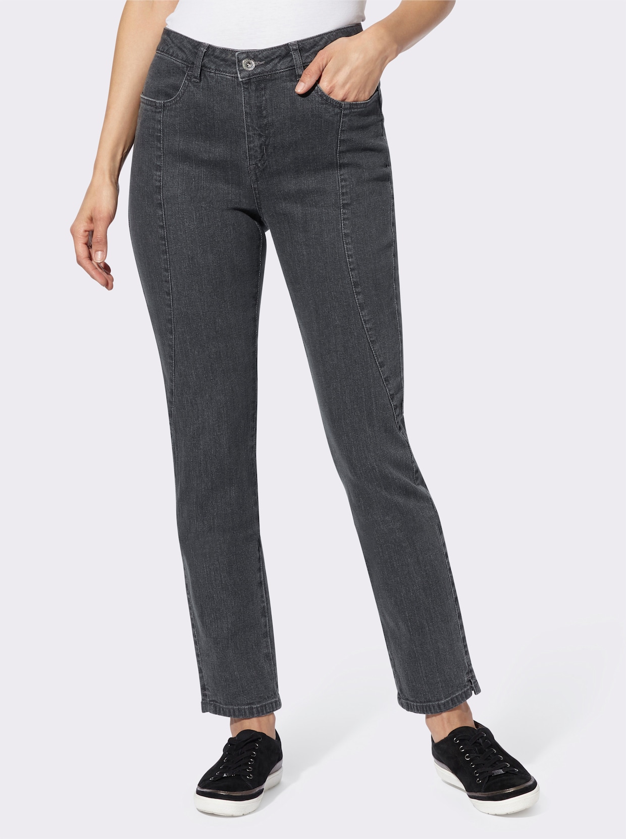 jeans - antraciet/grey-denim
