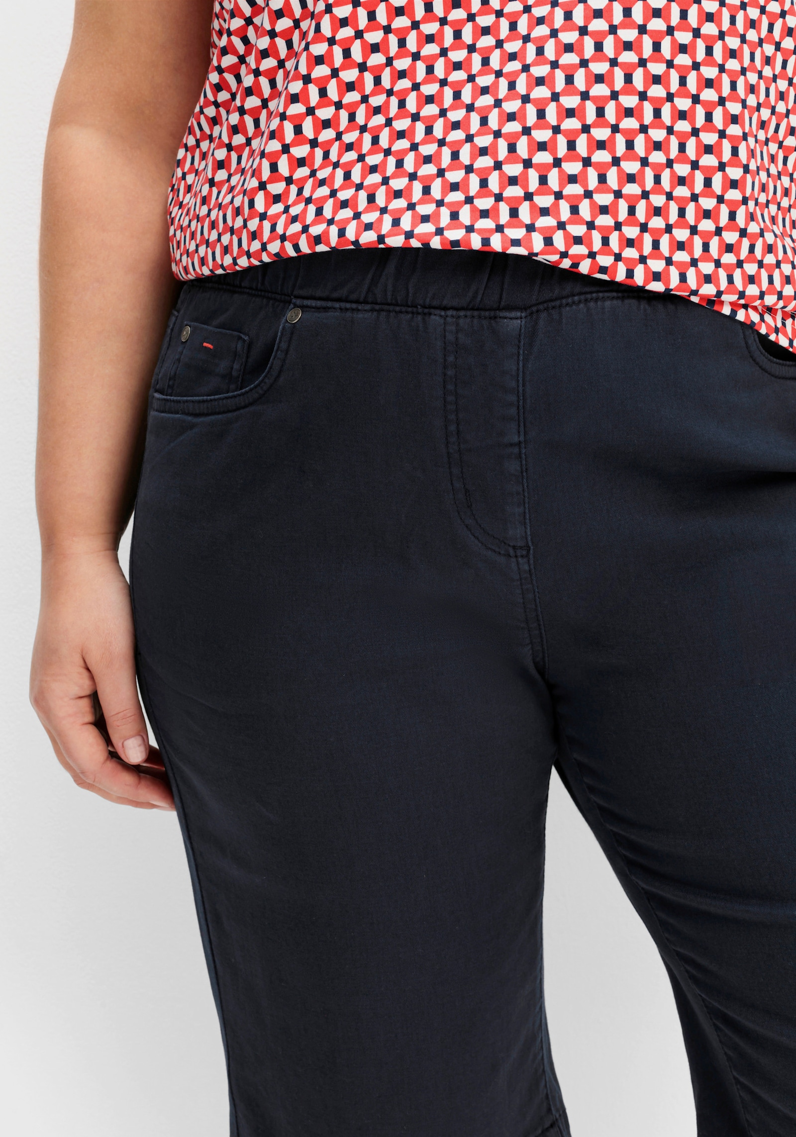 sheego Bermudas aus Twill - nachtblau