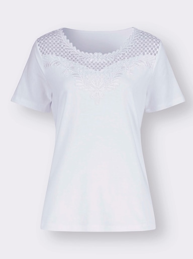 Spitzenshirt - weiß