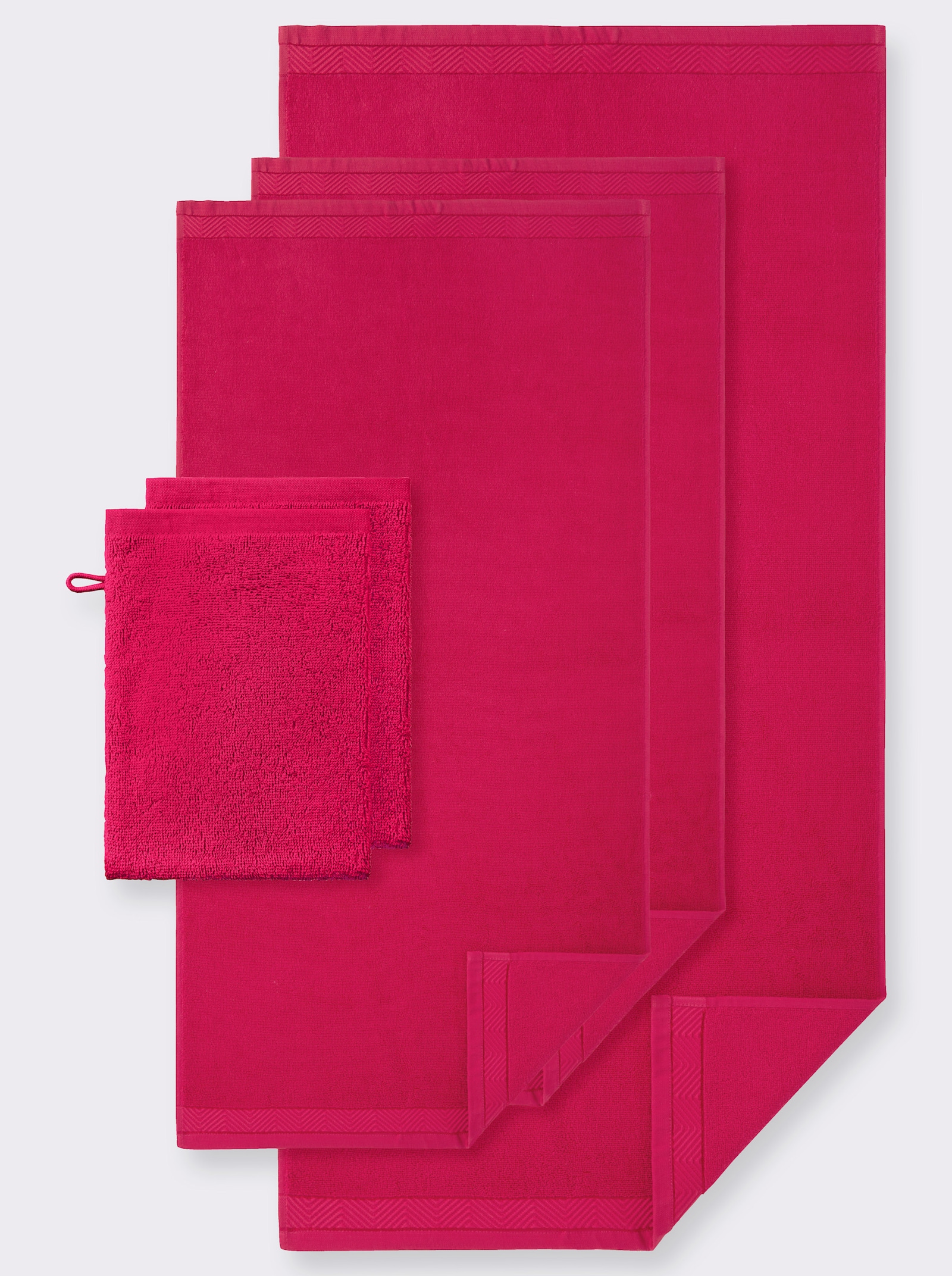wäschepur Handtuch in Walkfrottier-Qualität - pink
