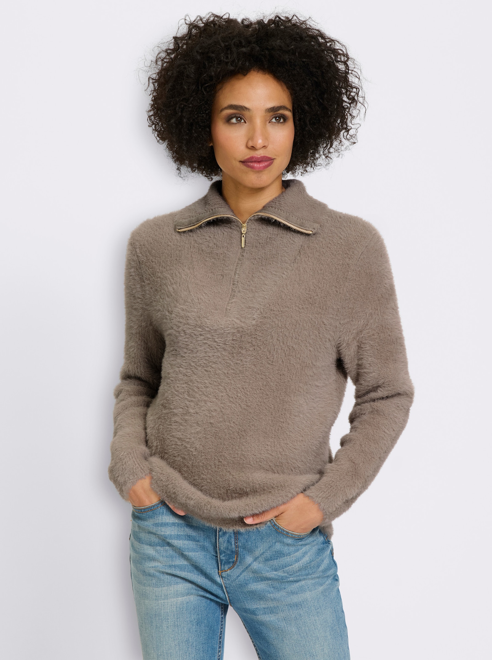 heine Troyer aus Flauschgarn - sesam