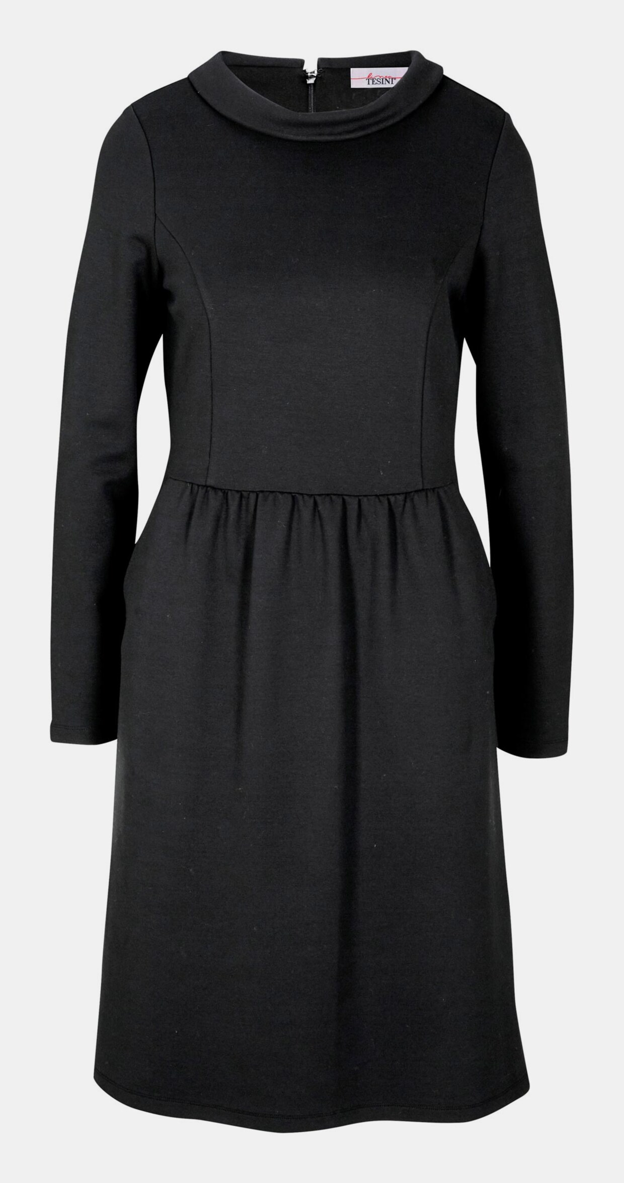 Linea Tesini Jersey-Kleid - schwarz