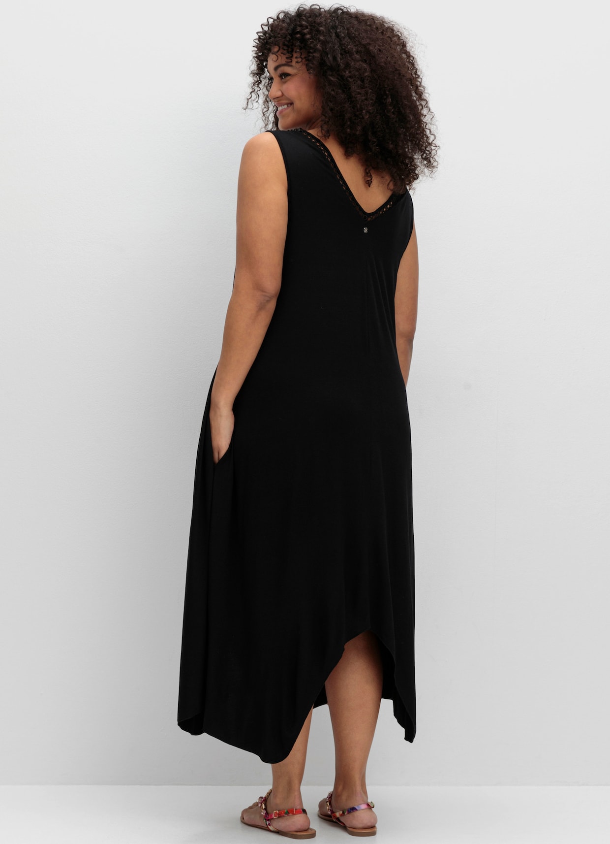 sheego Jerseykleid - schwarz