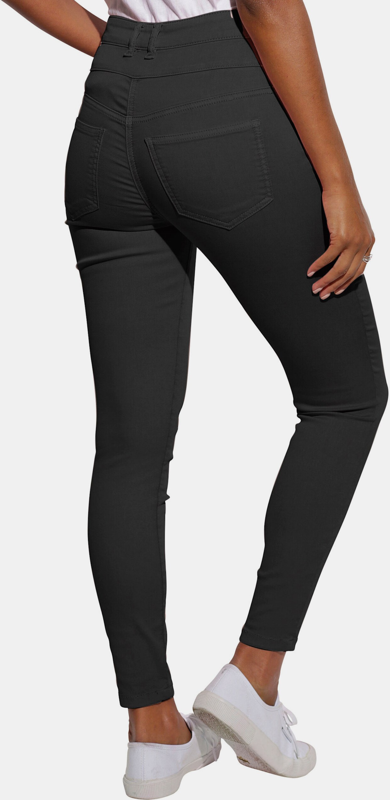 LASCANA High-waist-Jeans - schwarz