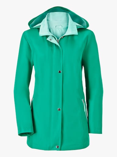 Funktionsjacke wind- und wasserabweisend - smaragdgrün