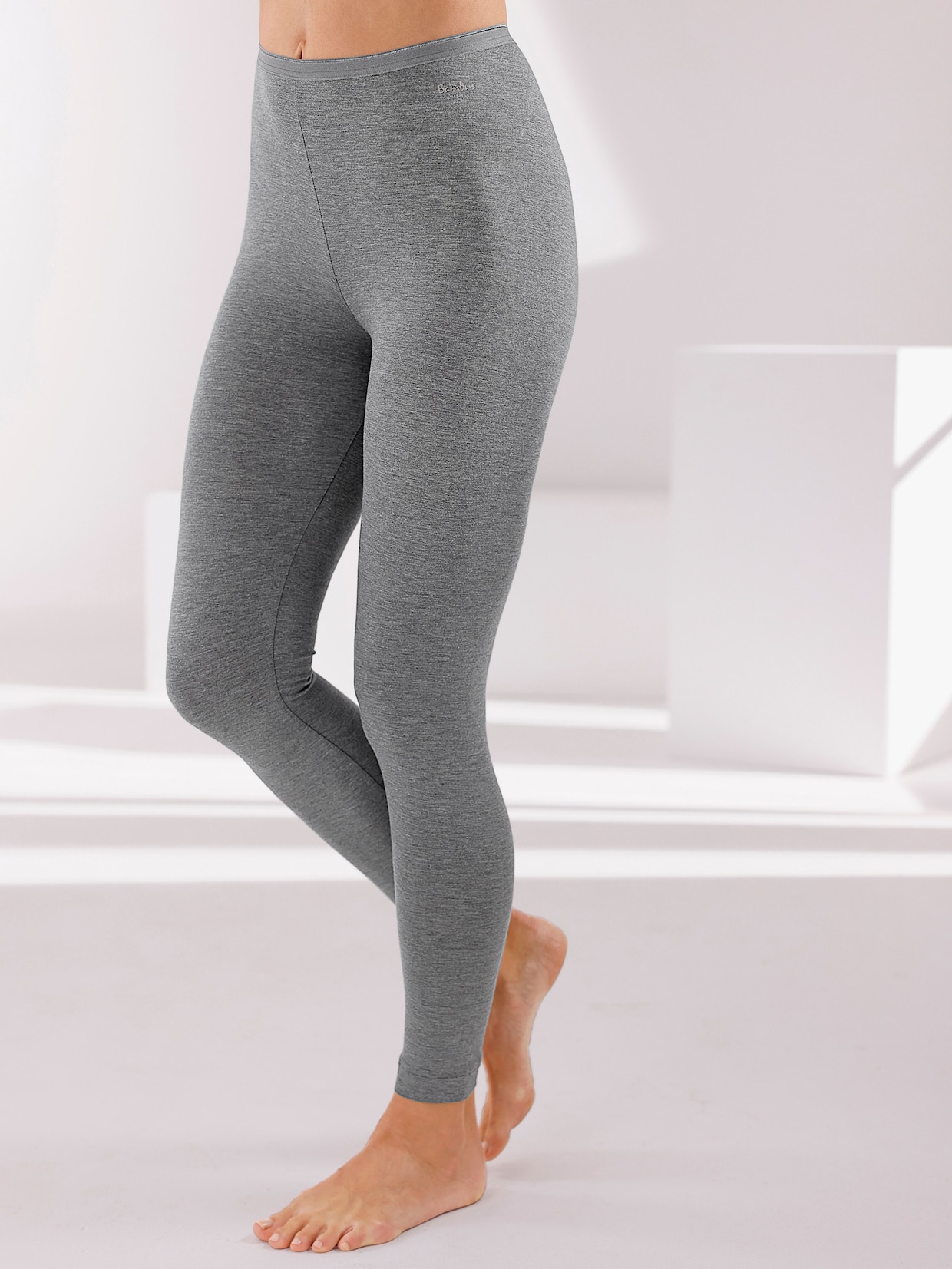 Leggings - grau-meliert