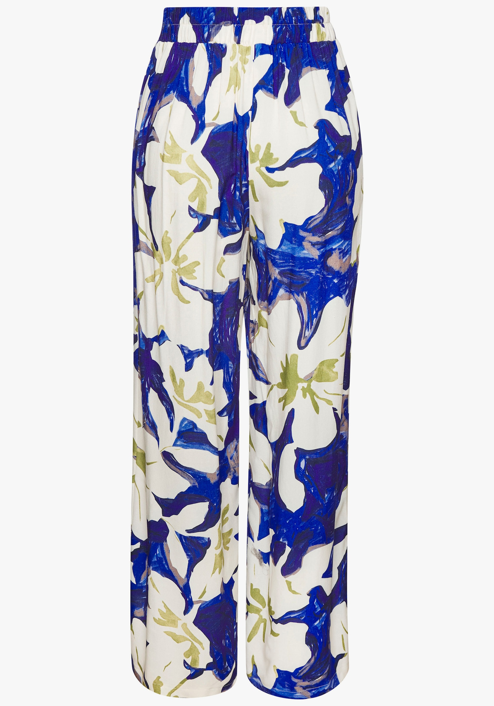 Vivance Palazzohose - blau-grün-creme bedruckt