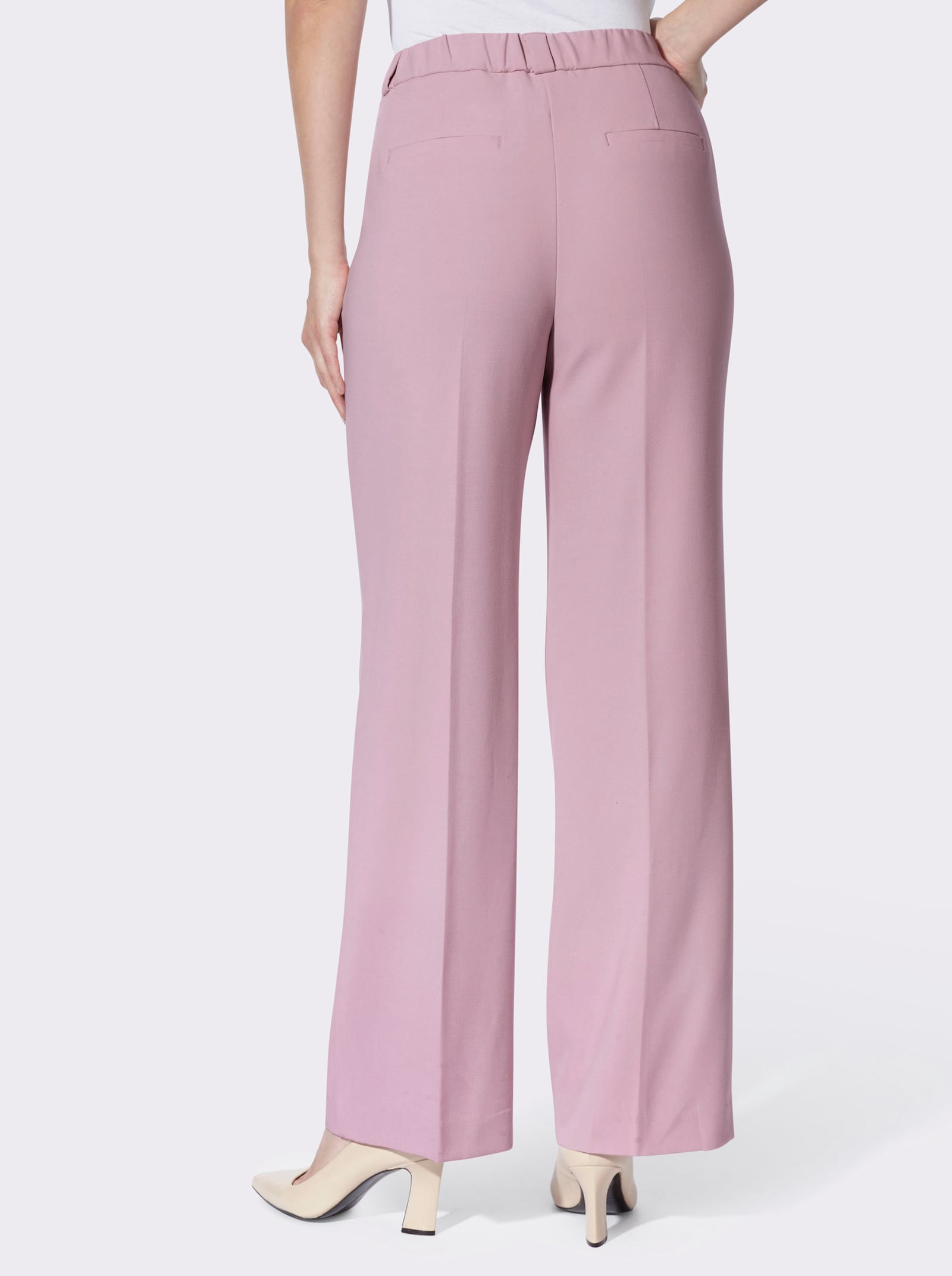heine Anzughose mit Bügelfalten - rosé
