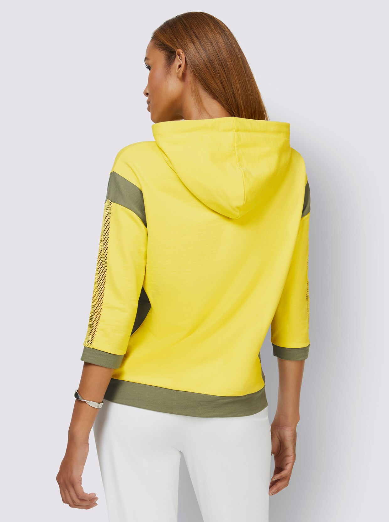 Sweatshirt - limone-goldfarben-bedruckt