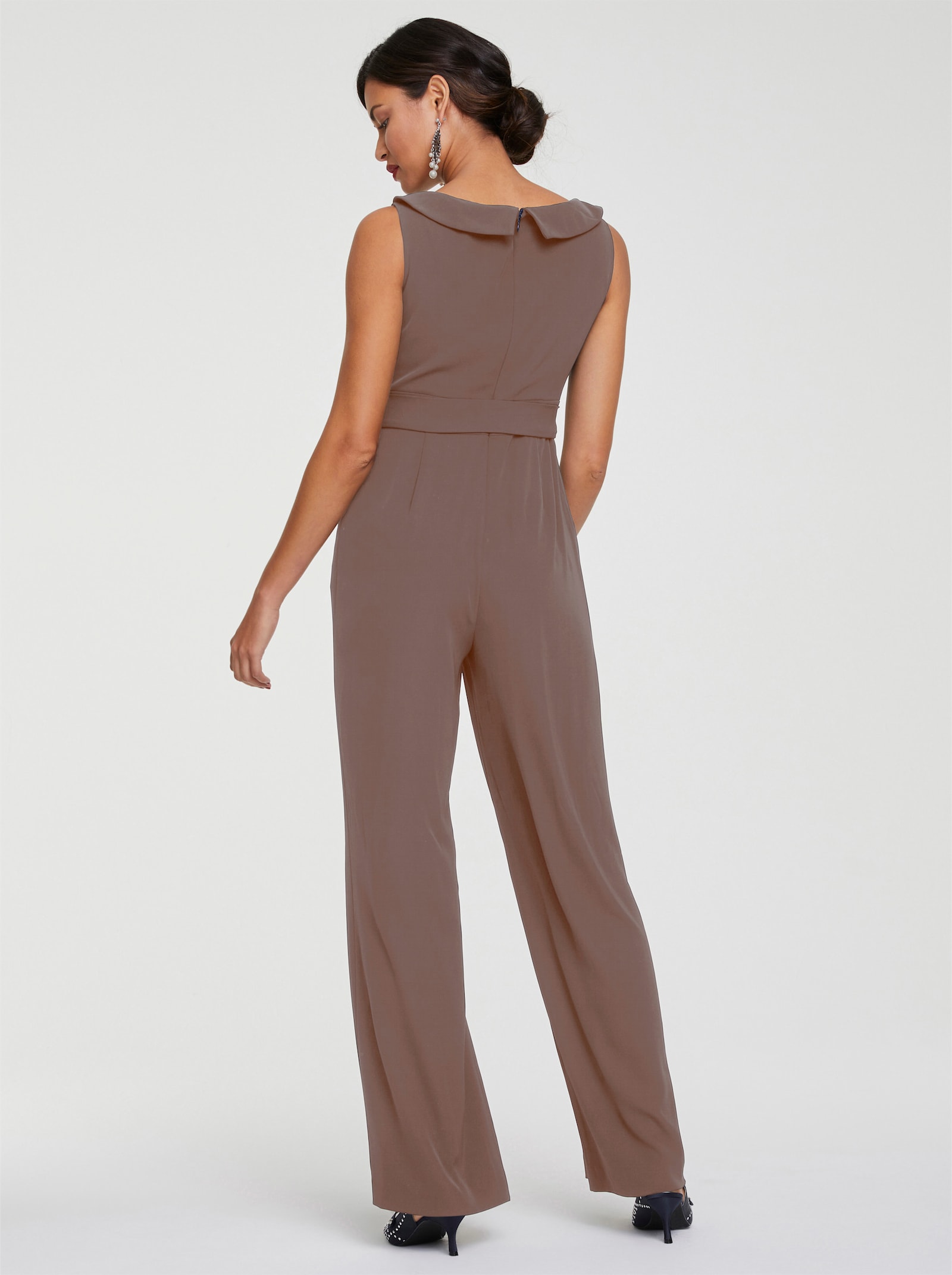 heine Overall mit Bindegürtel - taupe
