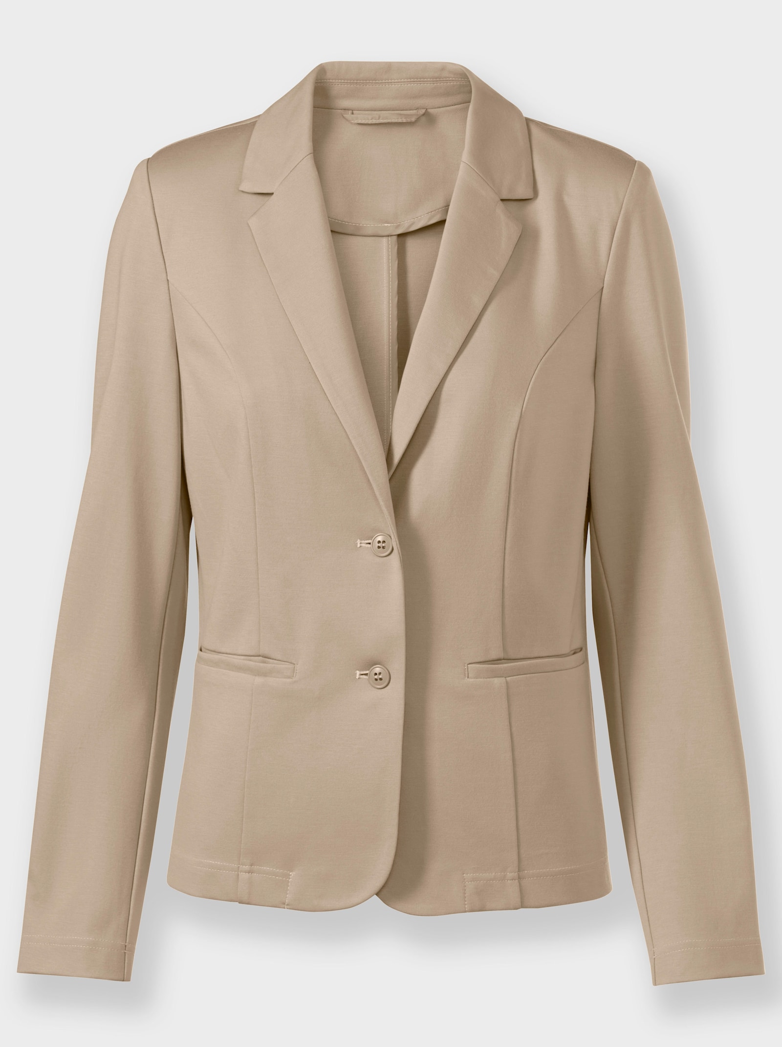 Blazer en jersey en qualité interlock - beige