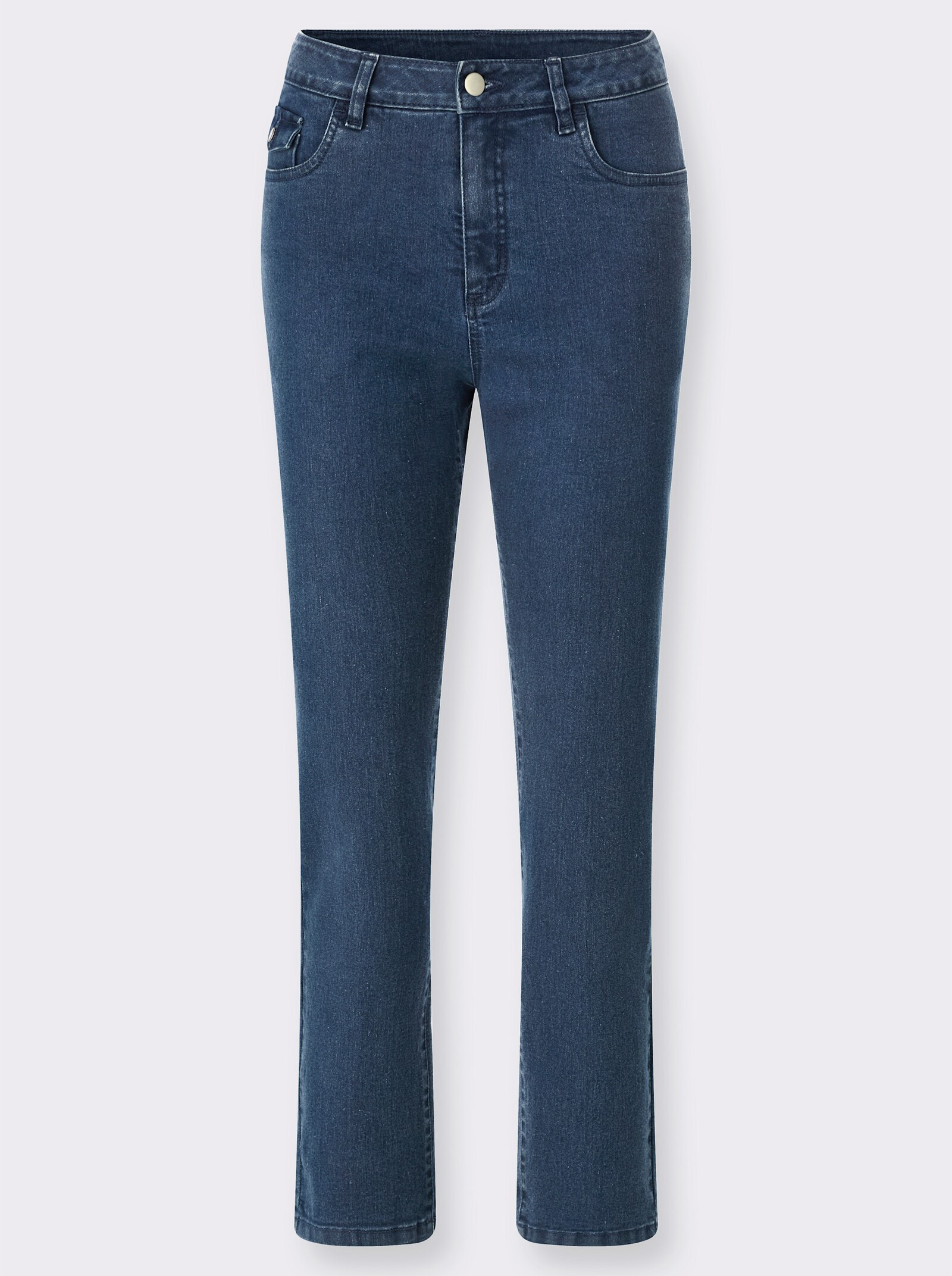 Jeans in gerader Schnittführung - blue-stone-washed