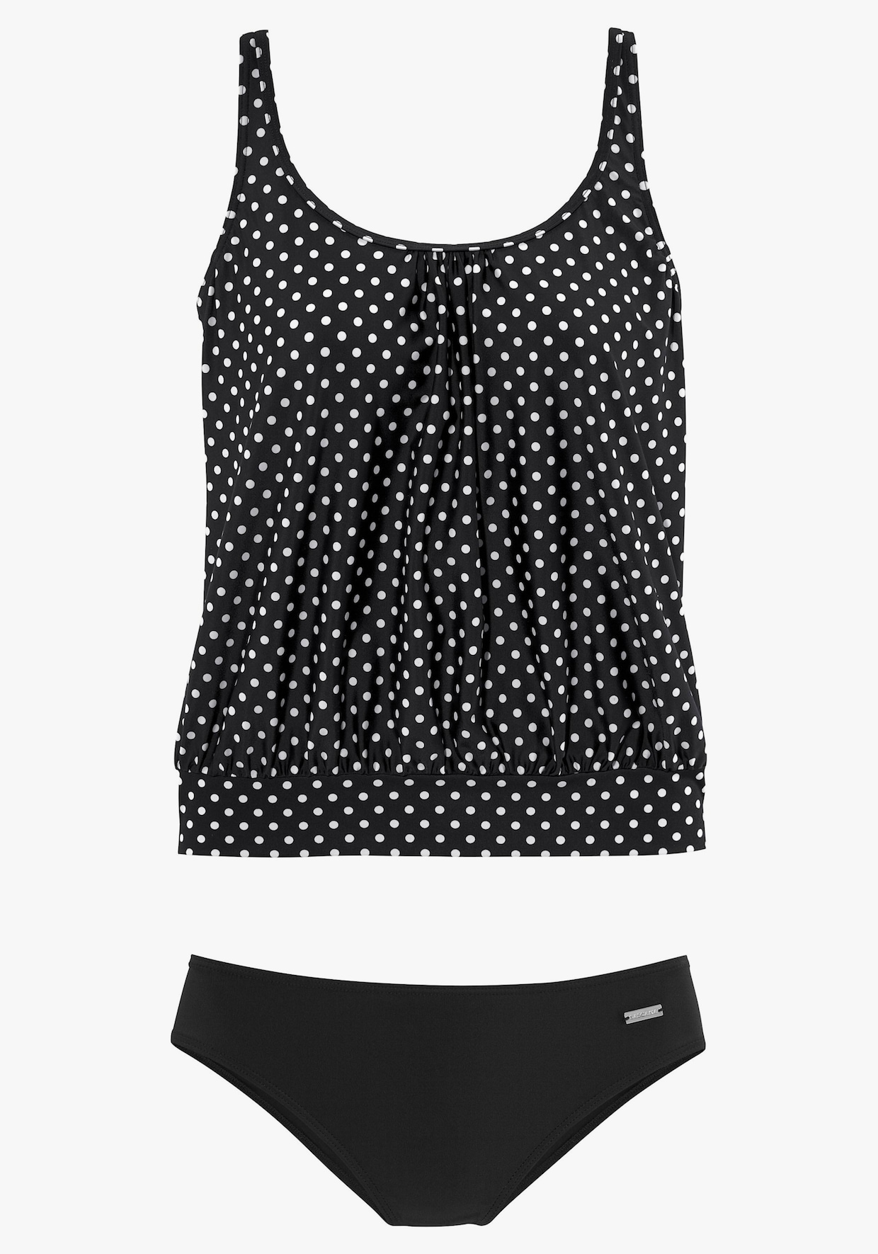 LASCANA Oversize-Tankini - schwarz-weiß