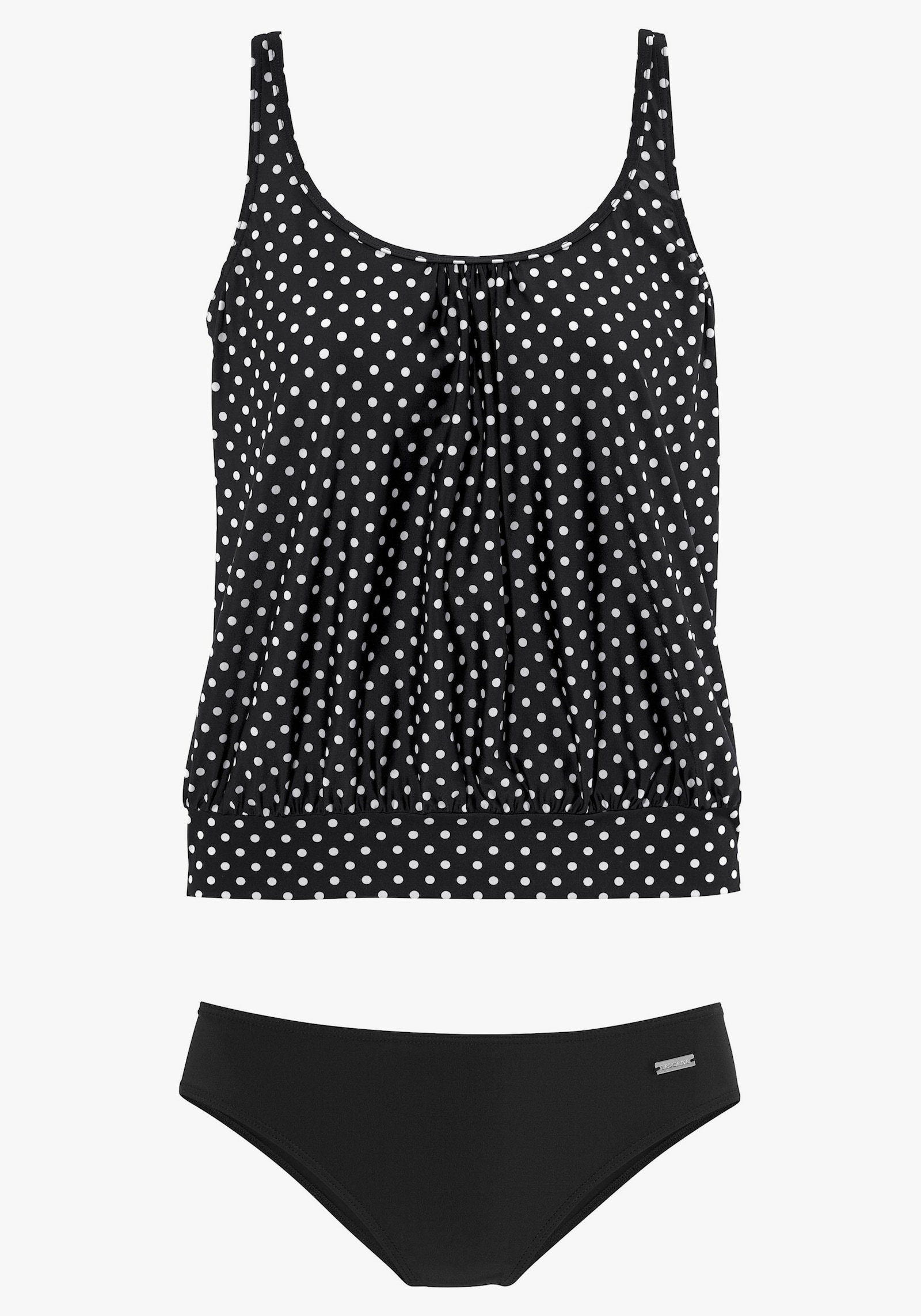 LASCANA Tankini ample - noir-blanc